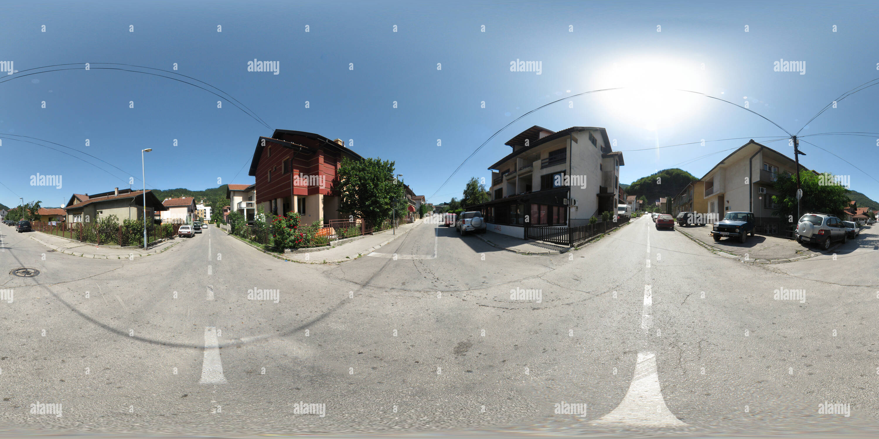 Visualizzazione panoramica a 360 gradi di Ivanjica - giunzione tra Vukadina Stojanovica e Milana Mihajlovica strade