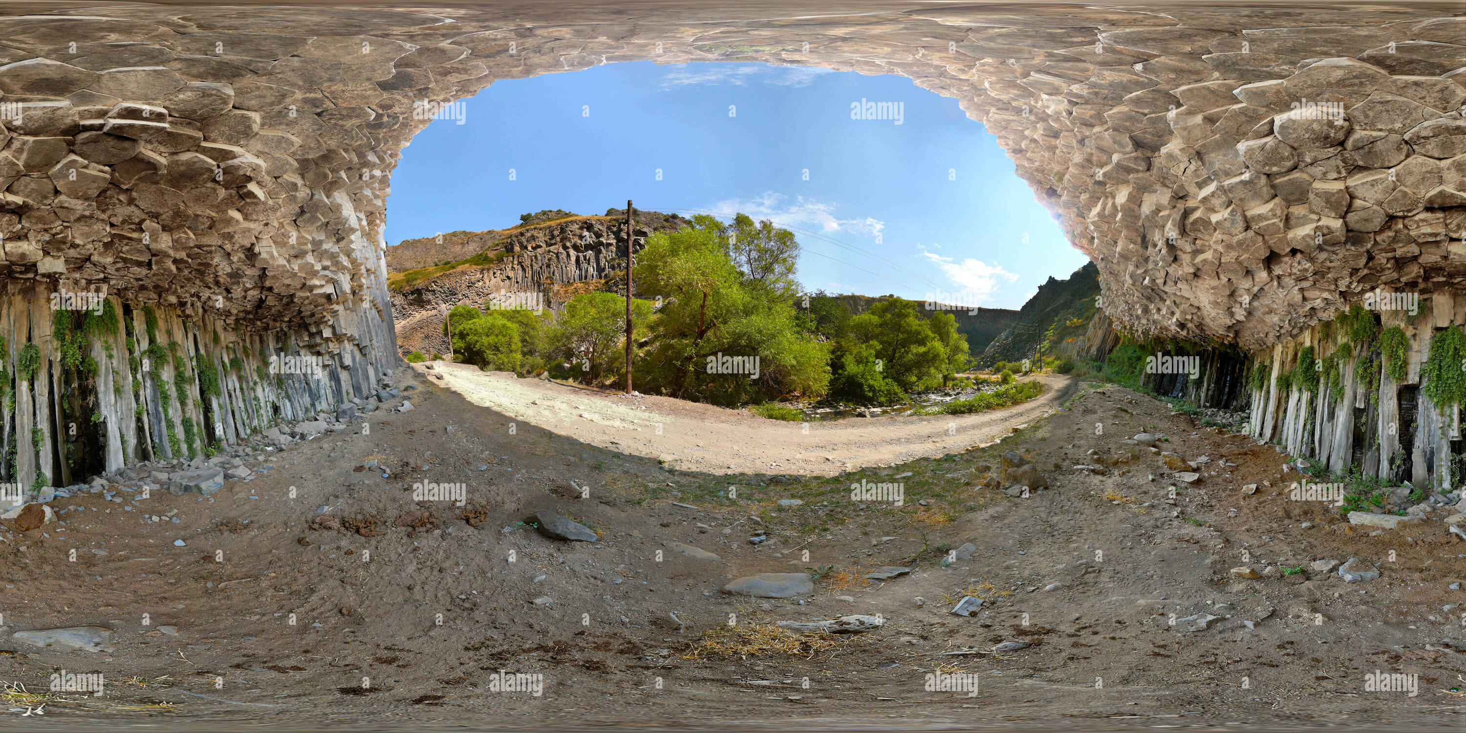 Visualizzazione panoramica a 360 gradi di Garni Canyon