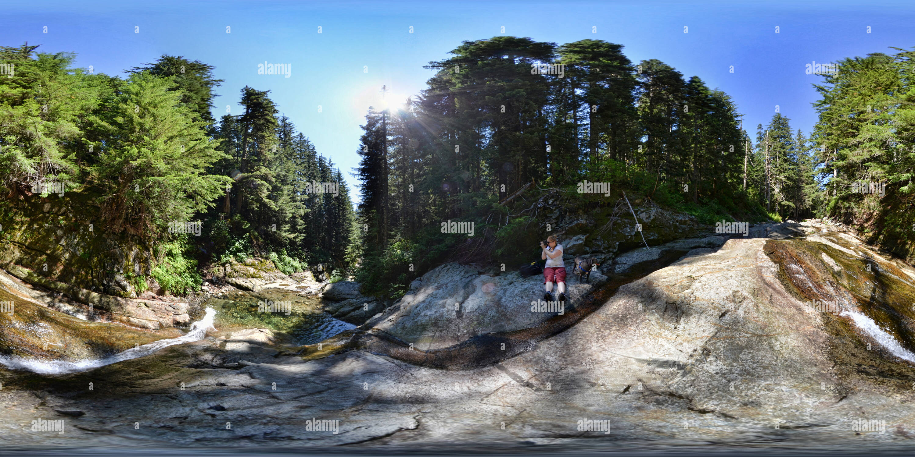 Visualizzazione panoramica a 360 gradi di Denny Creek