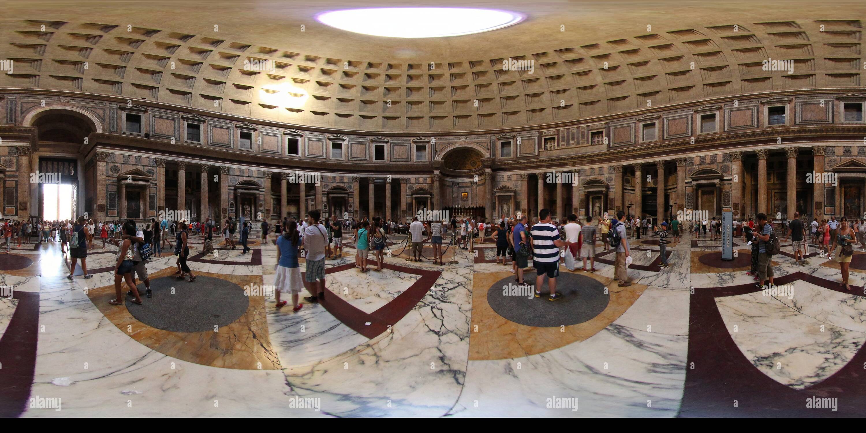 Visualizzazione panoramica a 360 gradi di Pantheon a Roma Italia