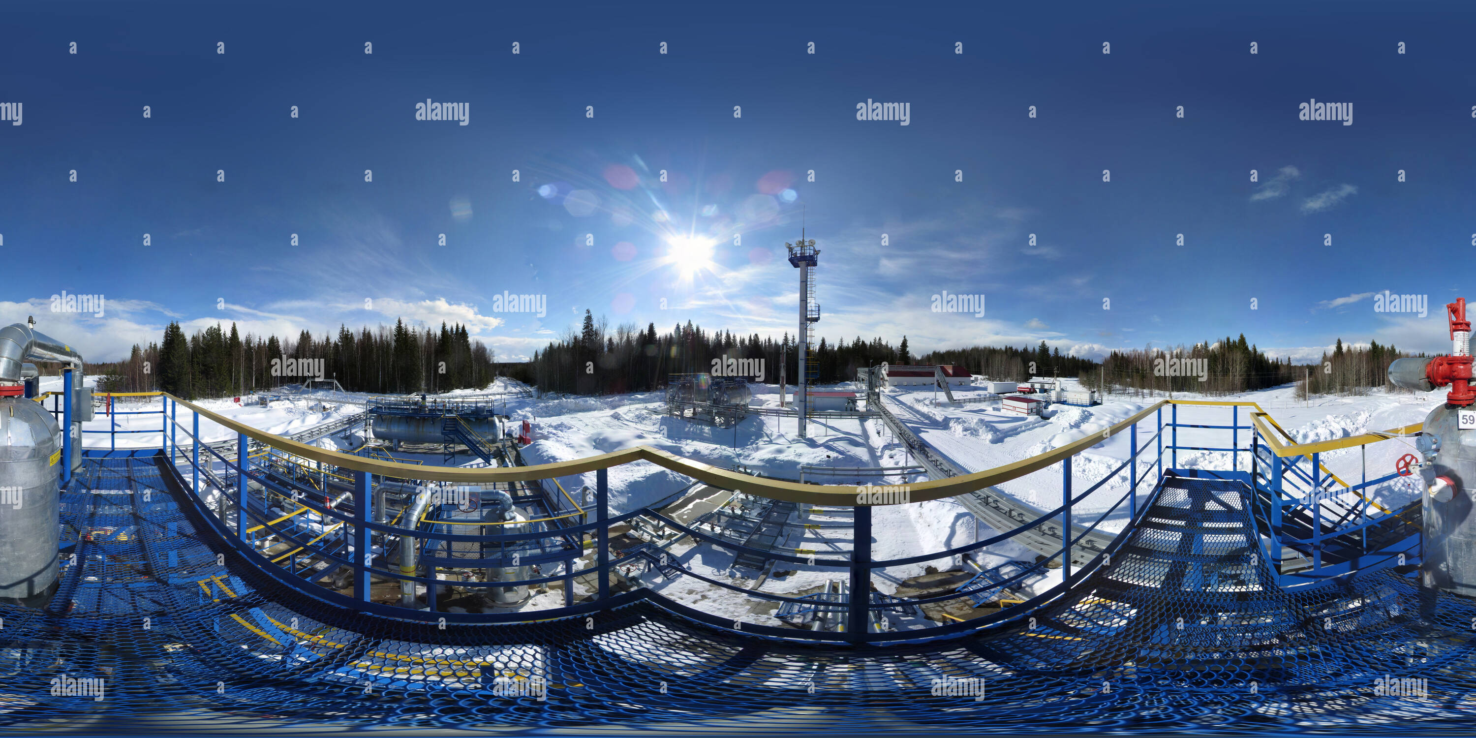 Visualizzazione panoramica a 360 gradi di Oilfield Tcepel