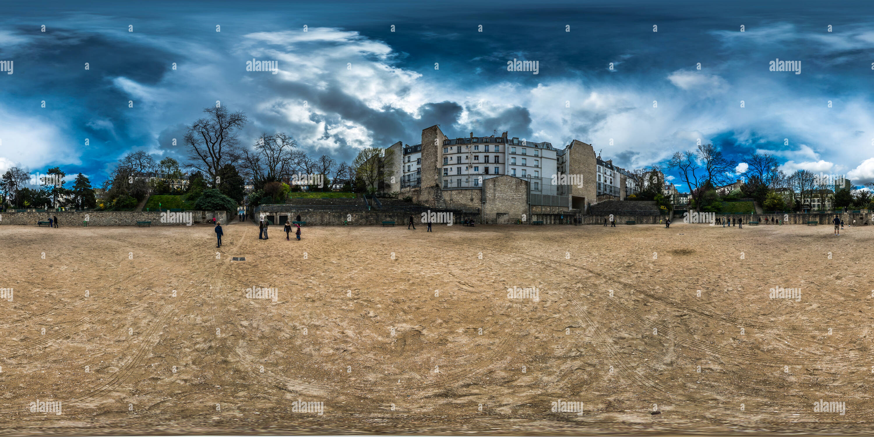 Visualizzazione panoramica a 360 gradi di Nascosto Parigi - Les Arènes de Lutèce