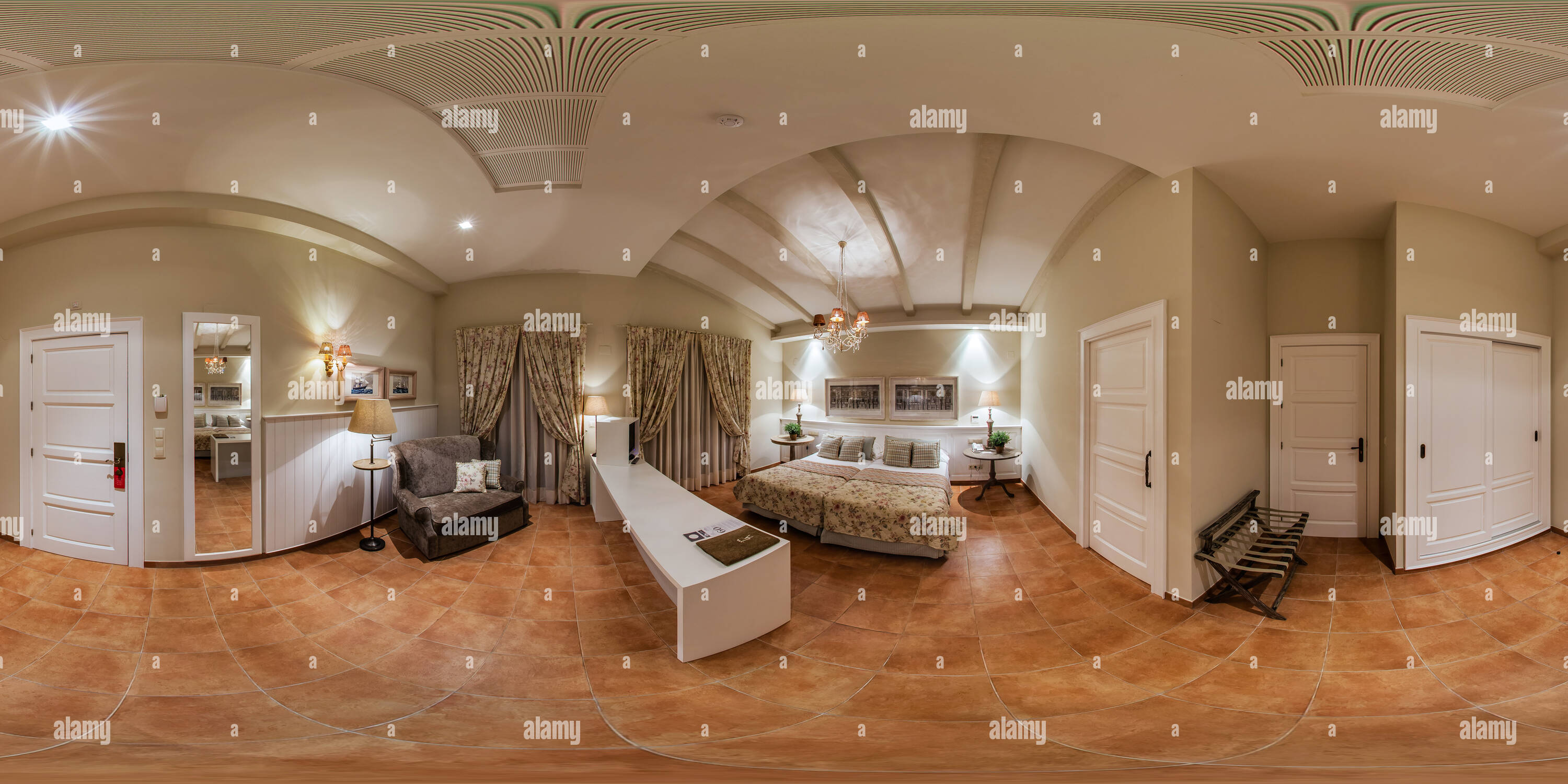 Visualizzazione panoramica a 360 gradi di Camera da letto Suite - Hotel Los Angeles - Quattro Stelle - Denia