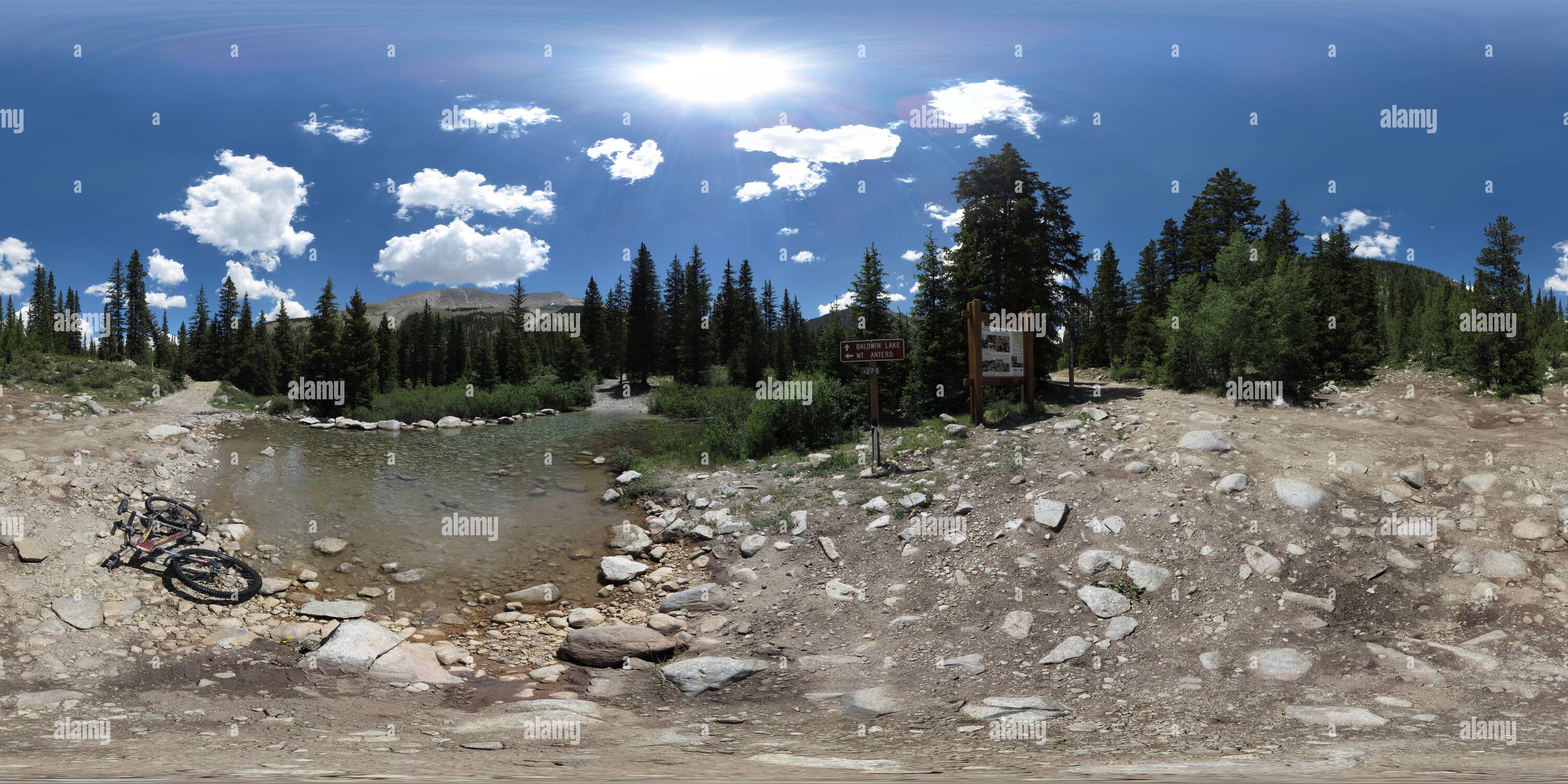 Visualizzazione panoramica a 360 gradi di Baldwin Creek crossing