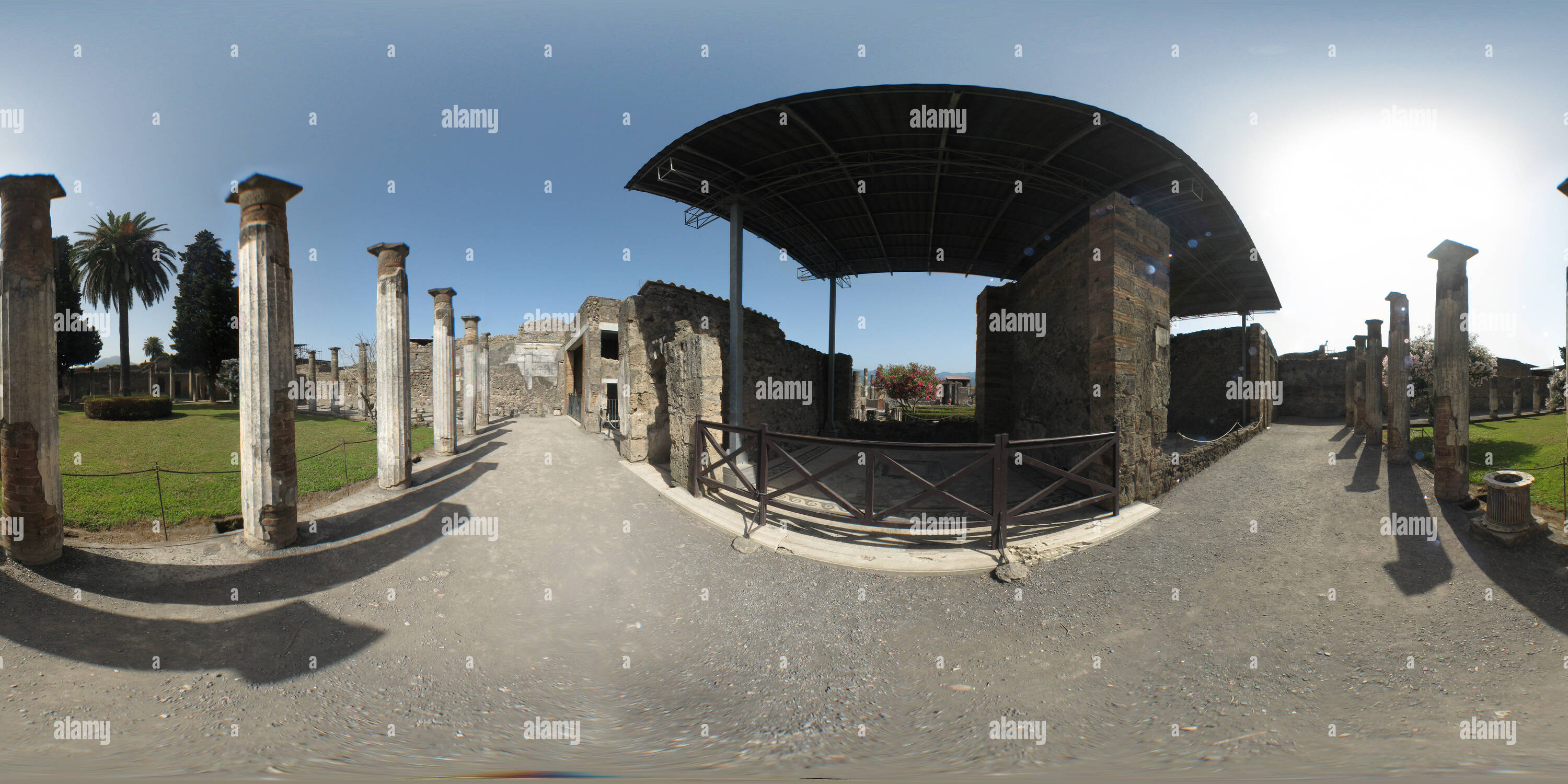 Visualizzazione panoramica a 360 gradi di Pompei - Casa del Fauno-1