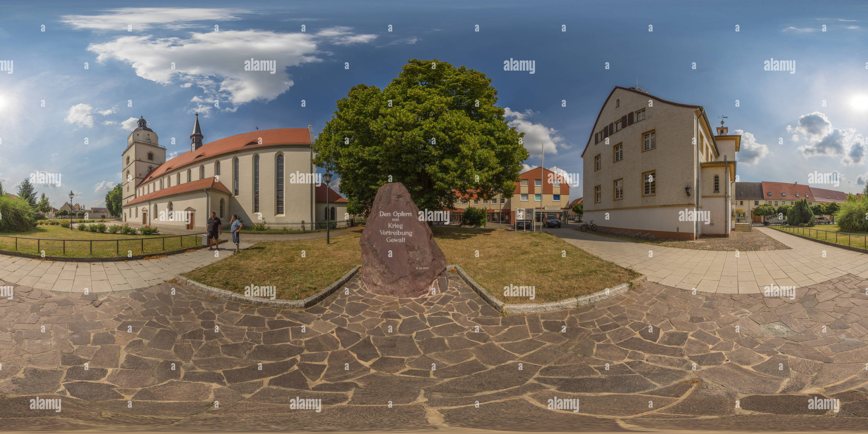 Visualizzazione panoramica a 360 gradi di Barby vor der Kirche