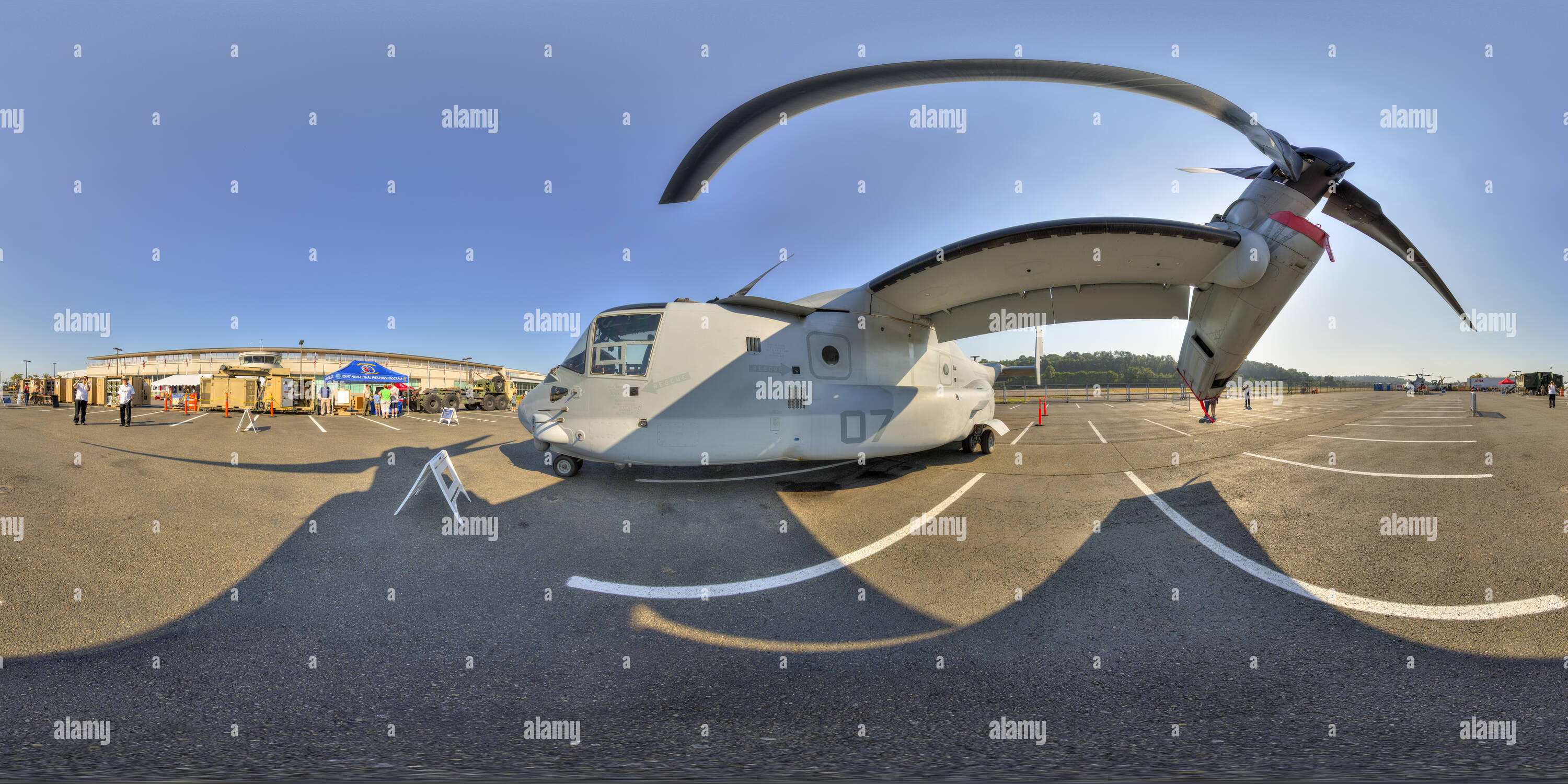 Visualizzazione panoramica a 360 gradi di MV-22 Osprey, Porta laterale, il Museo del Volo, Seattle, WA