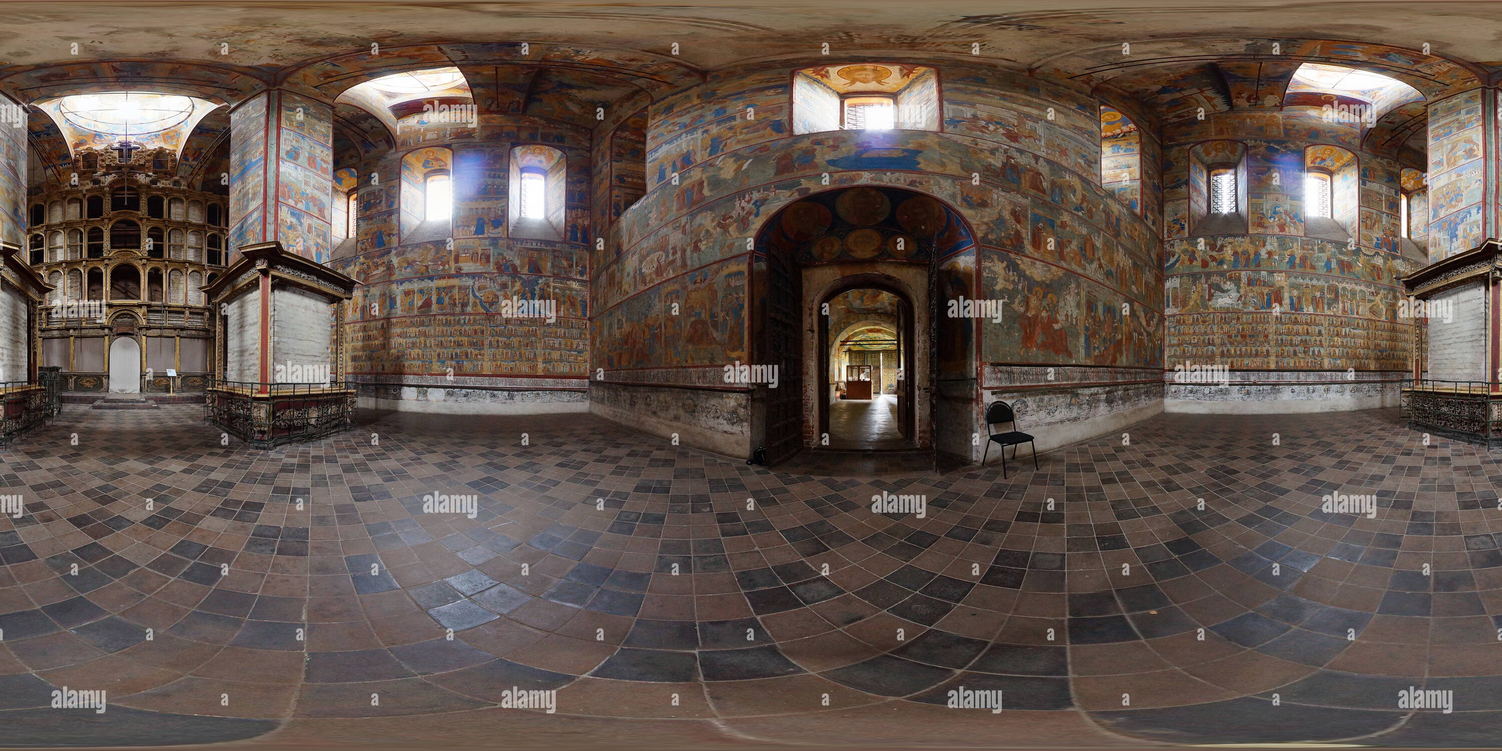 Visualizzazione panoramica a 360 gradi di L'interno della chiesa, costruita nel 1671-1687