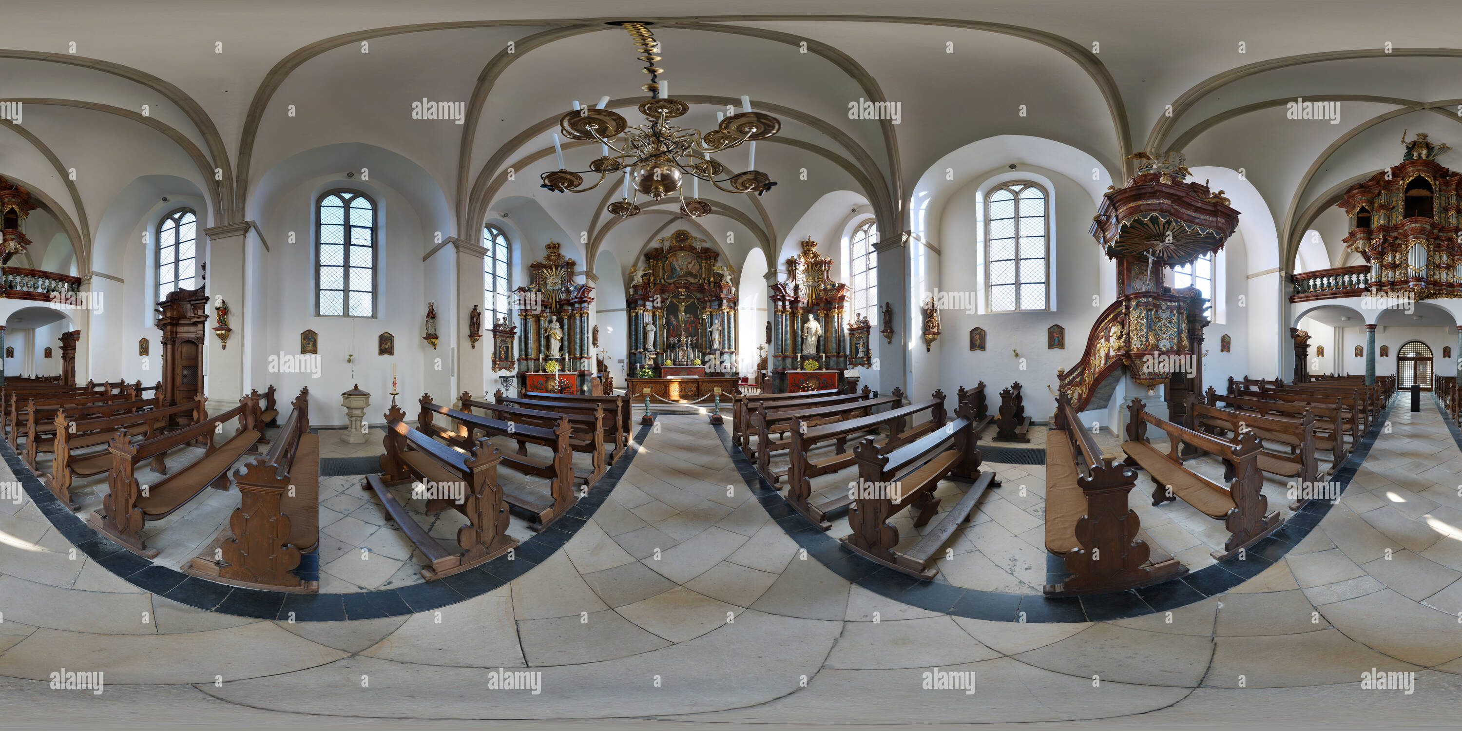 Visualizzazione panoramica a 360 gradi di Barockkirche Zwillbrock