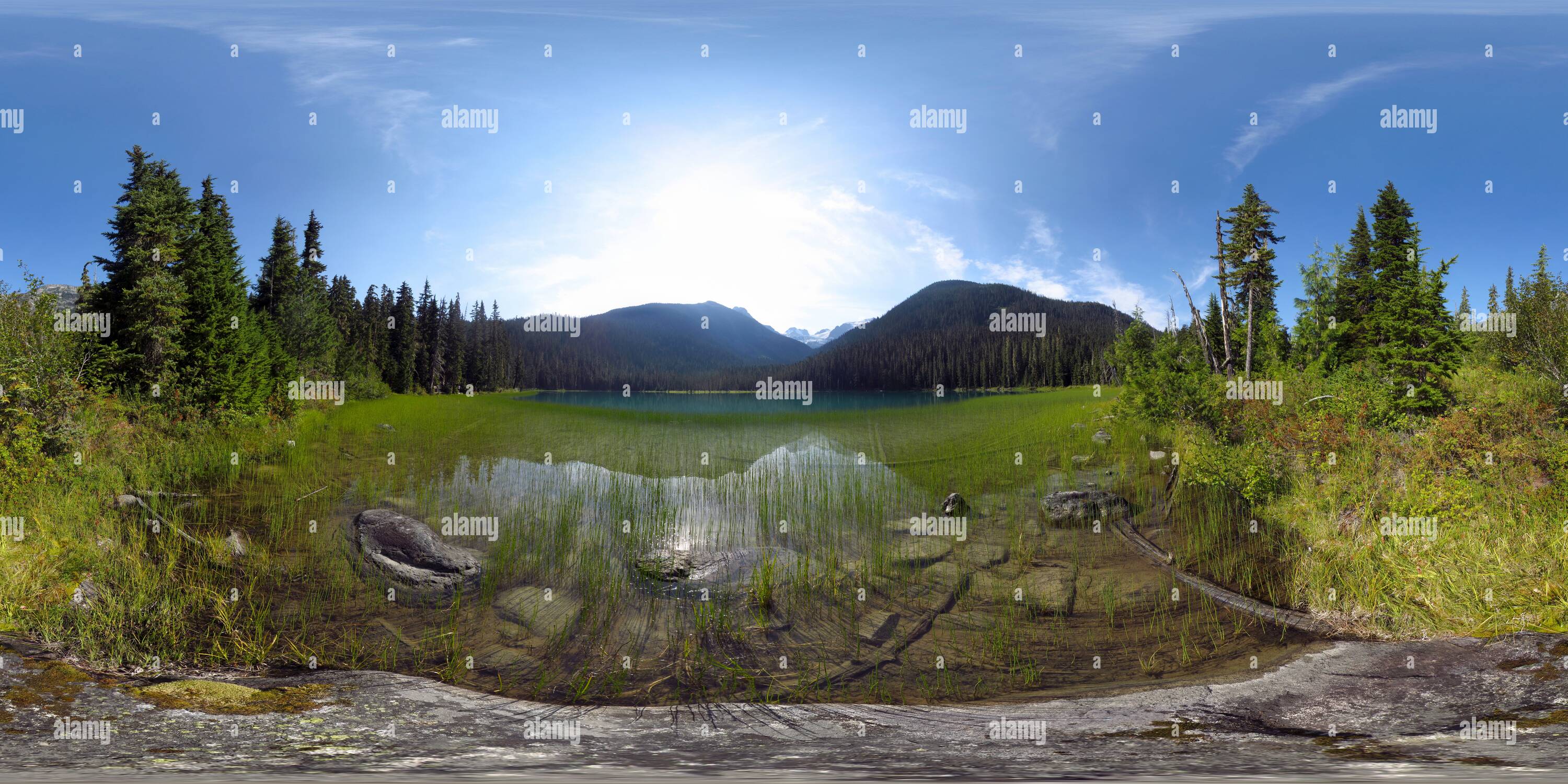 Visualizzazione panoramica a 360 gradi di Abbassare Joffre Lago