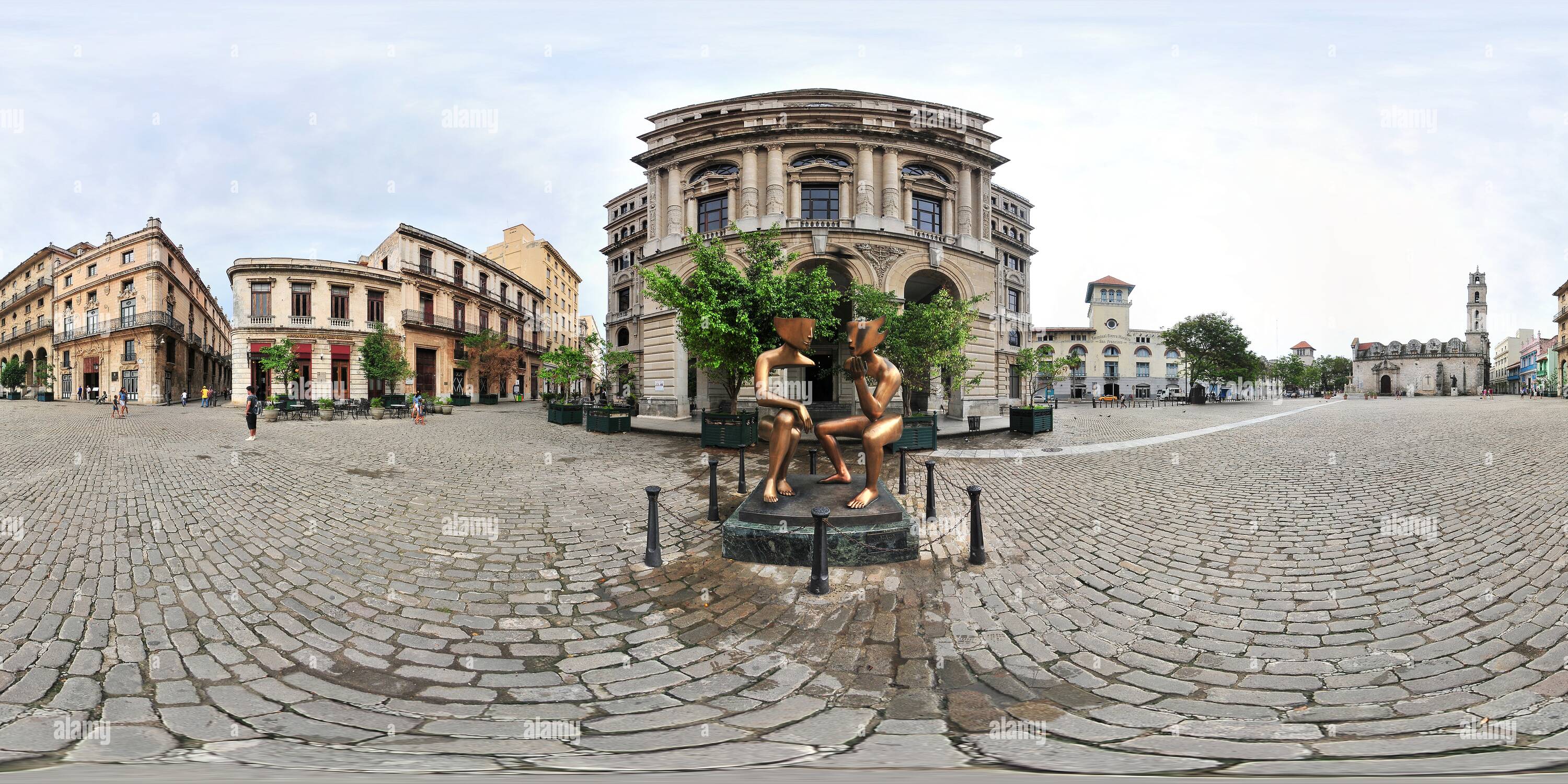 Visualizzazione panoramica a 360 gradi di Cuba - Havanna, La Conversacion Del Escultor Frances Etienne Pirot