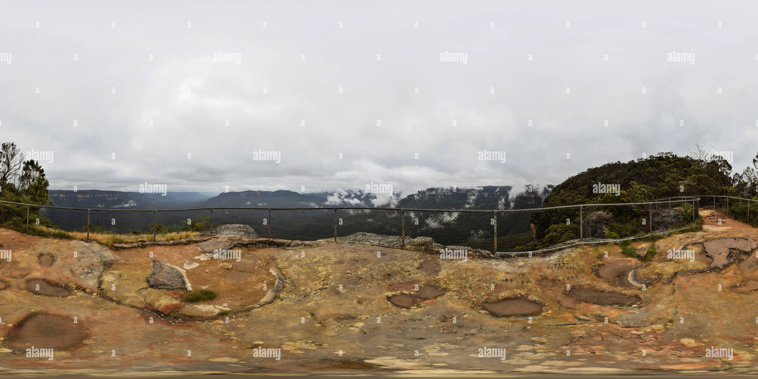 Visualizzazione panoramica a 360 gradi di Sublime Point Lookout