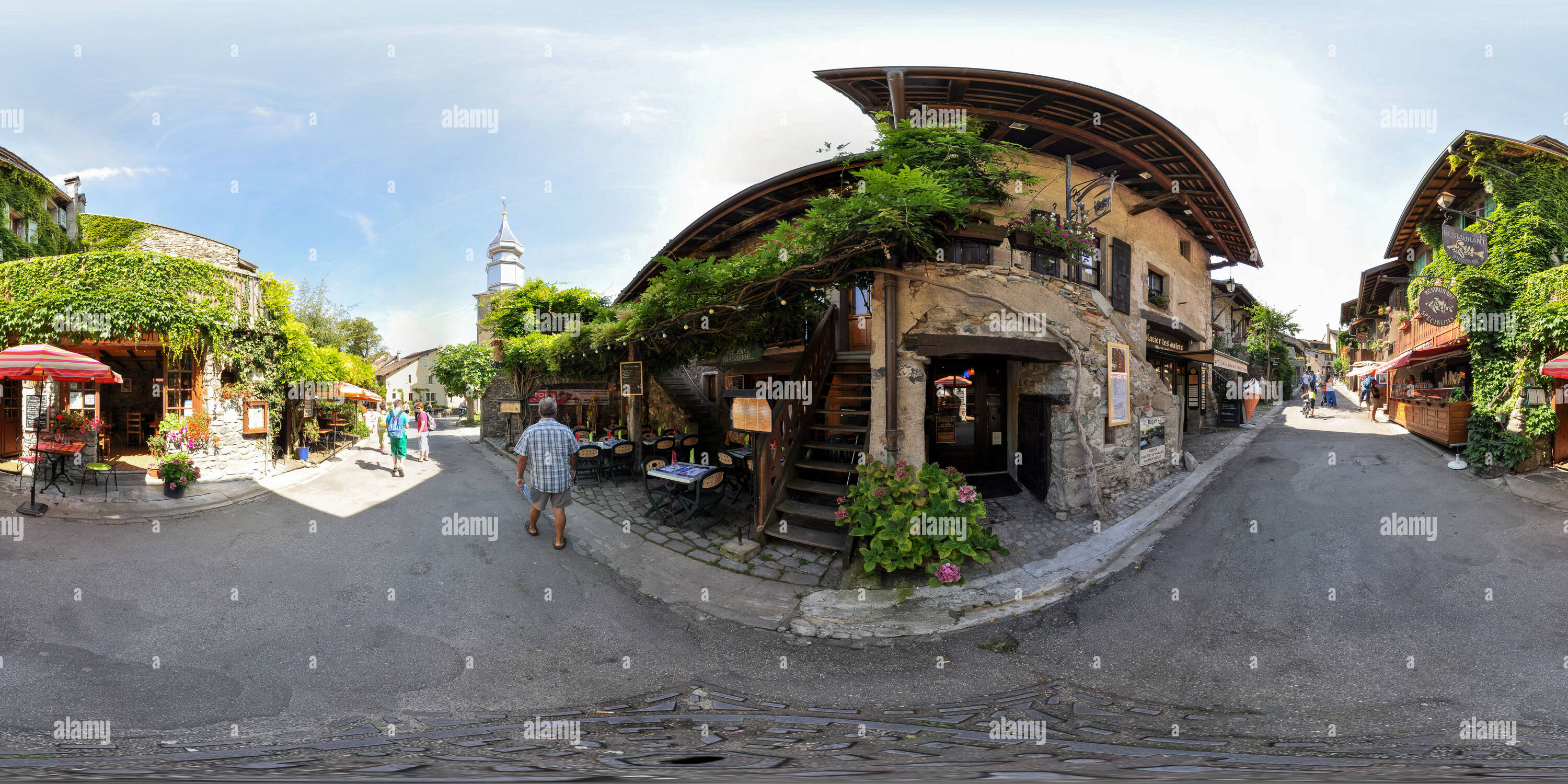 Visualizzazione panoramica a 360 gradi di Yvoire Village Francia 3