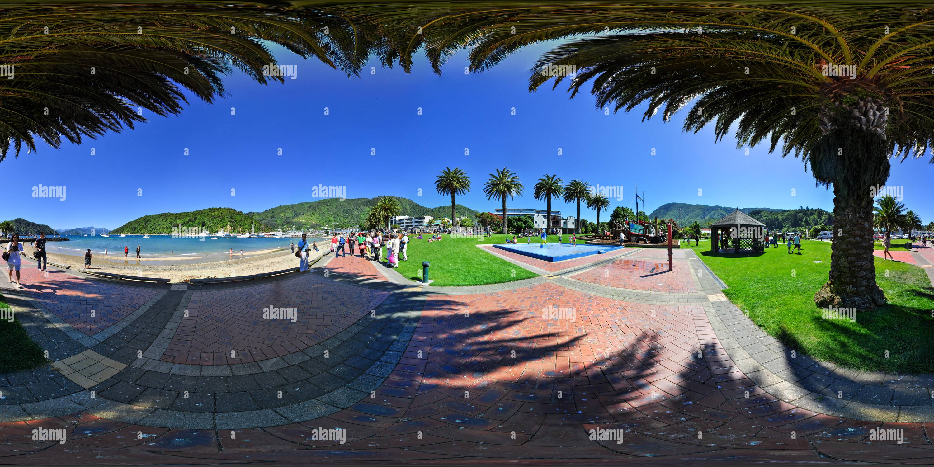 Visualizzazione panoramica a 360 gradi di Picton Nouvelle Zelande