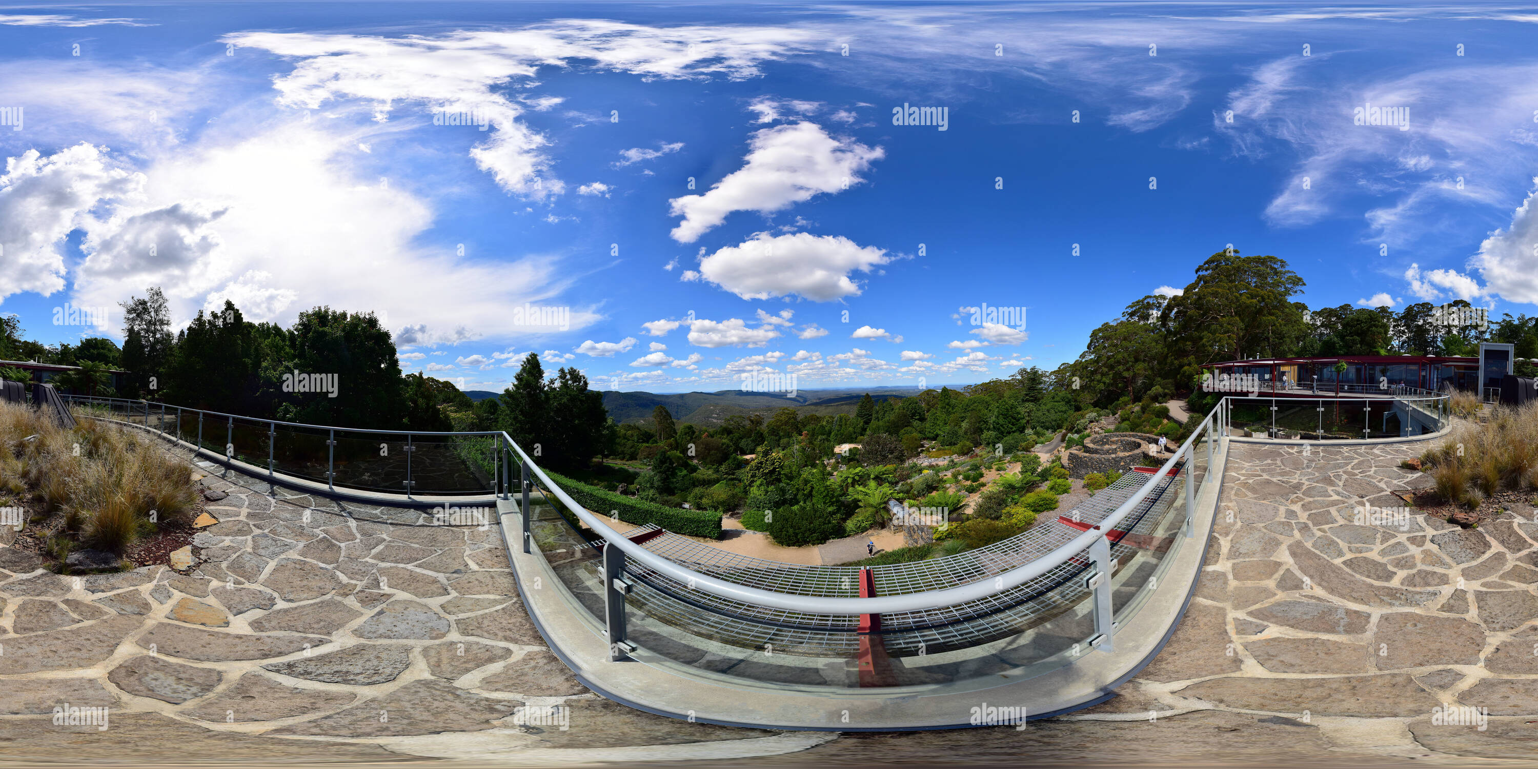 Visualizzazione panoramica a 360 gradi di Blue Mountains Giardino Botanico del Monte Tomah