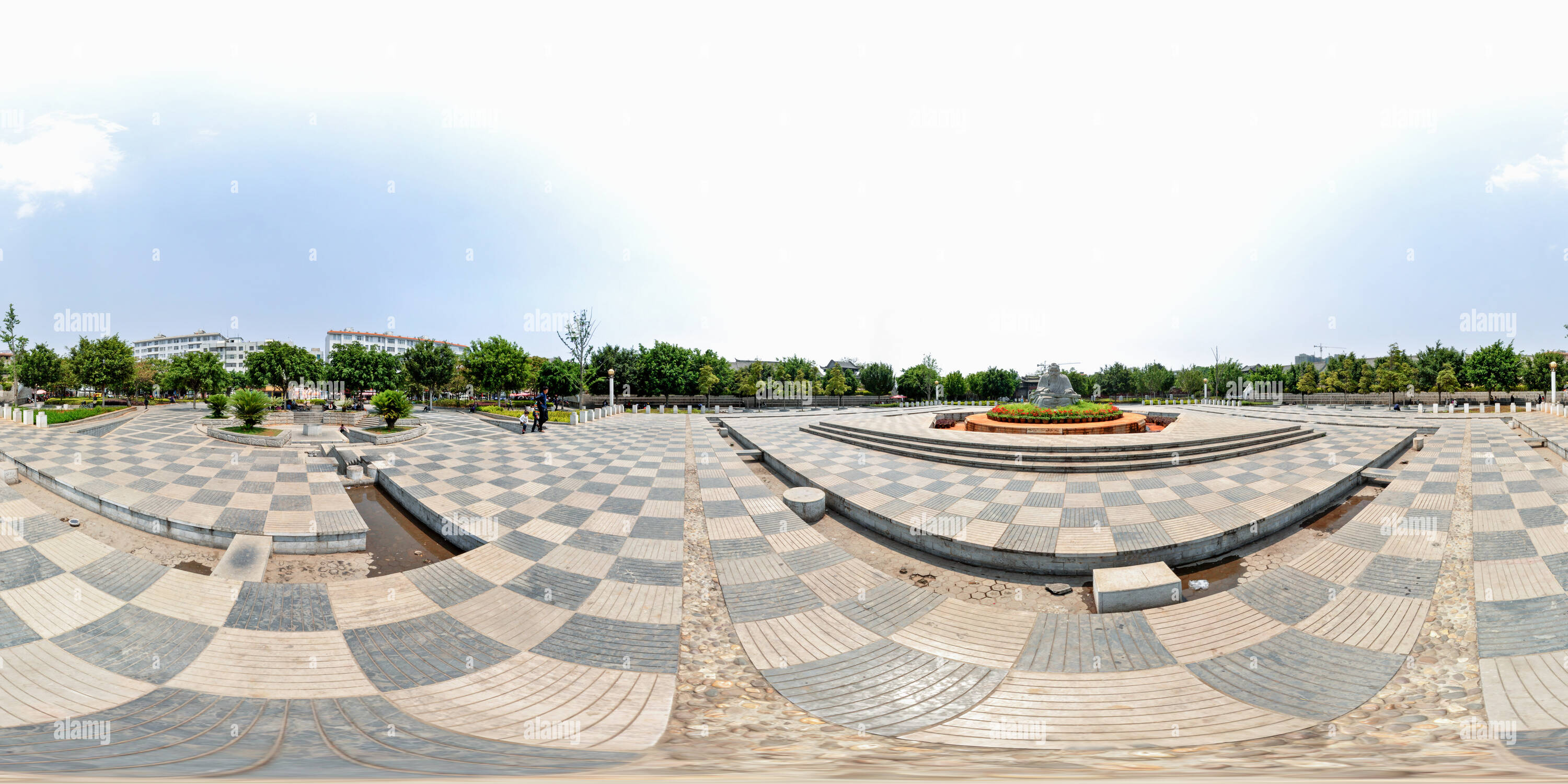 Visualizzazione panoramica a 360 gradi di Temple de Confucio un Jianshui Yunnan Chine