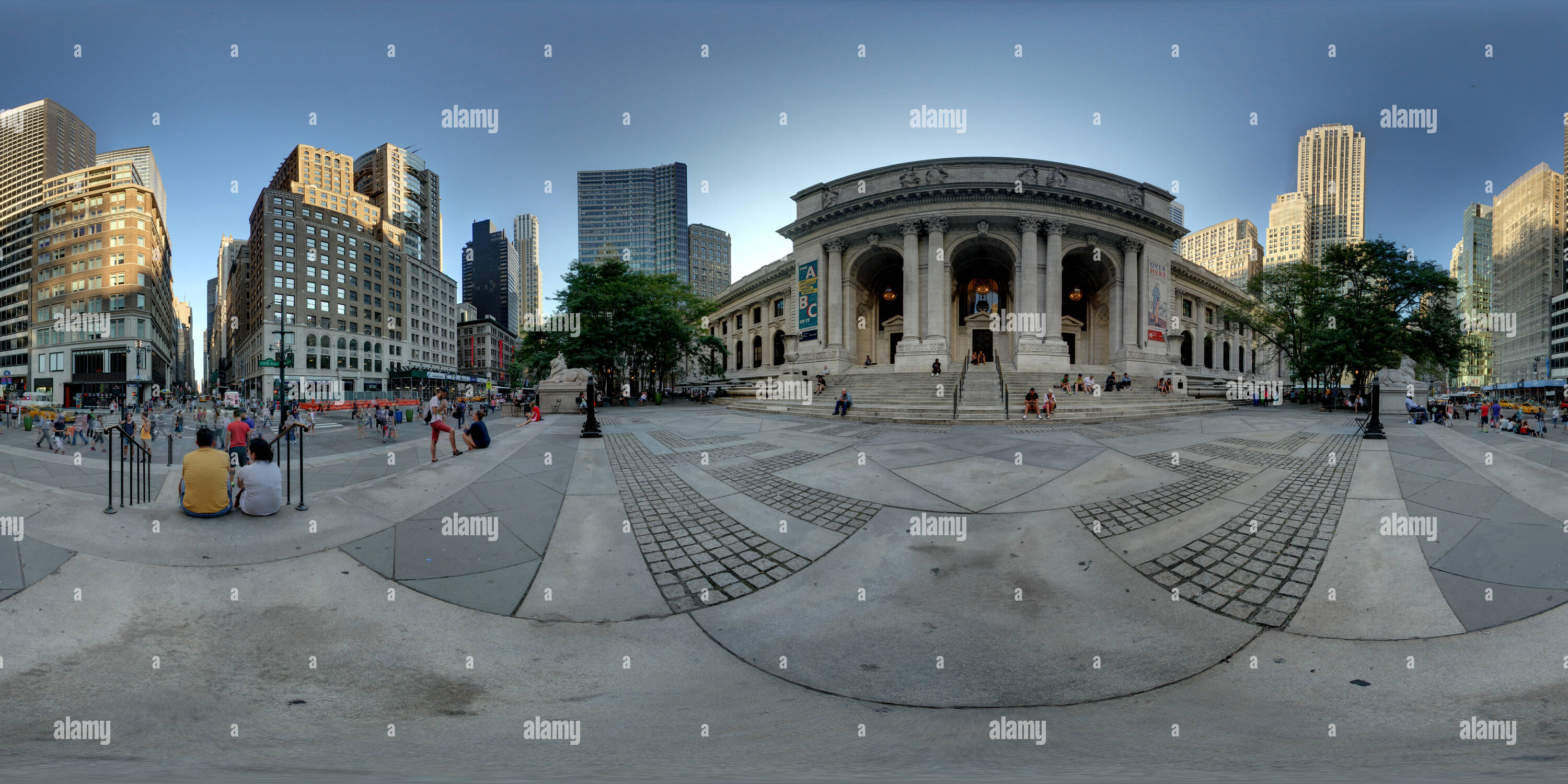 Visualizzazione panoramica a 360 gradi di Biblioteca Pubblica di New York un altro punto di vista