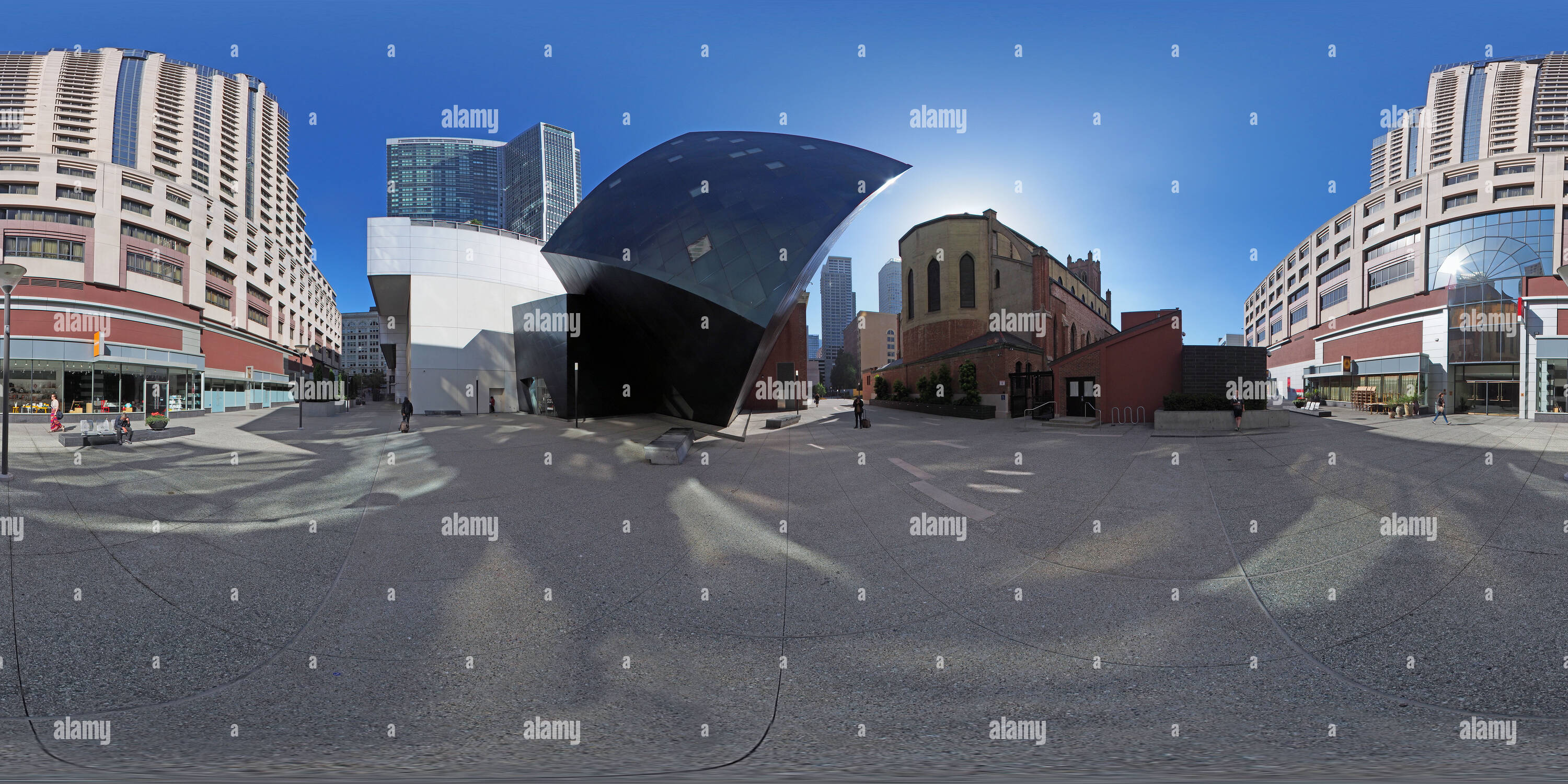 Visualizzazione panoramica a 360 gradi di Contemporanea Museo Ebraico di ingresso