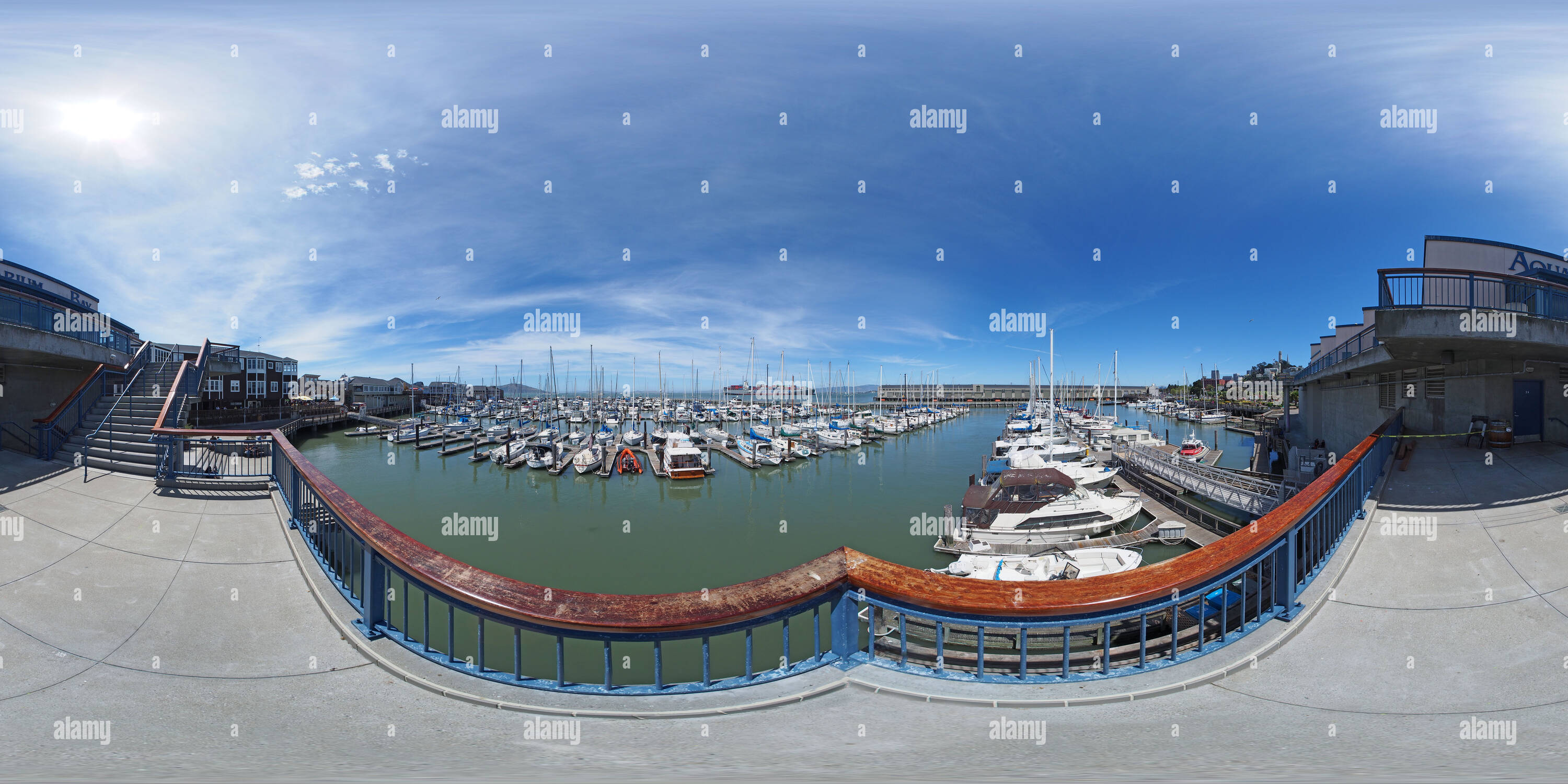 Visualizzazione panoramica a 360 gradi di Pier 39 small Boat Harbour