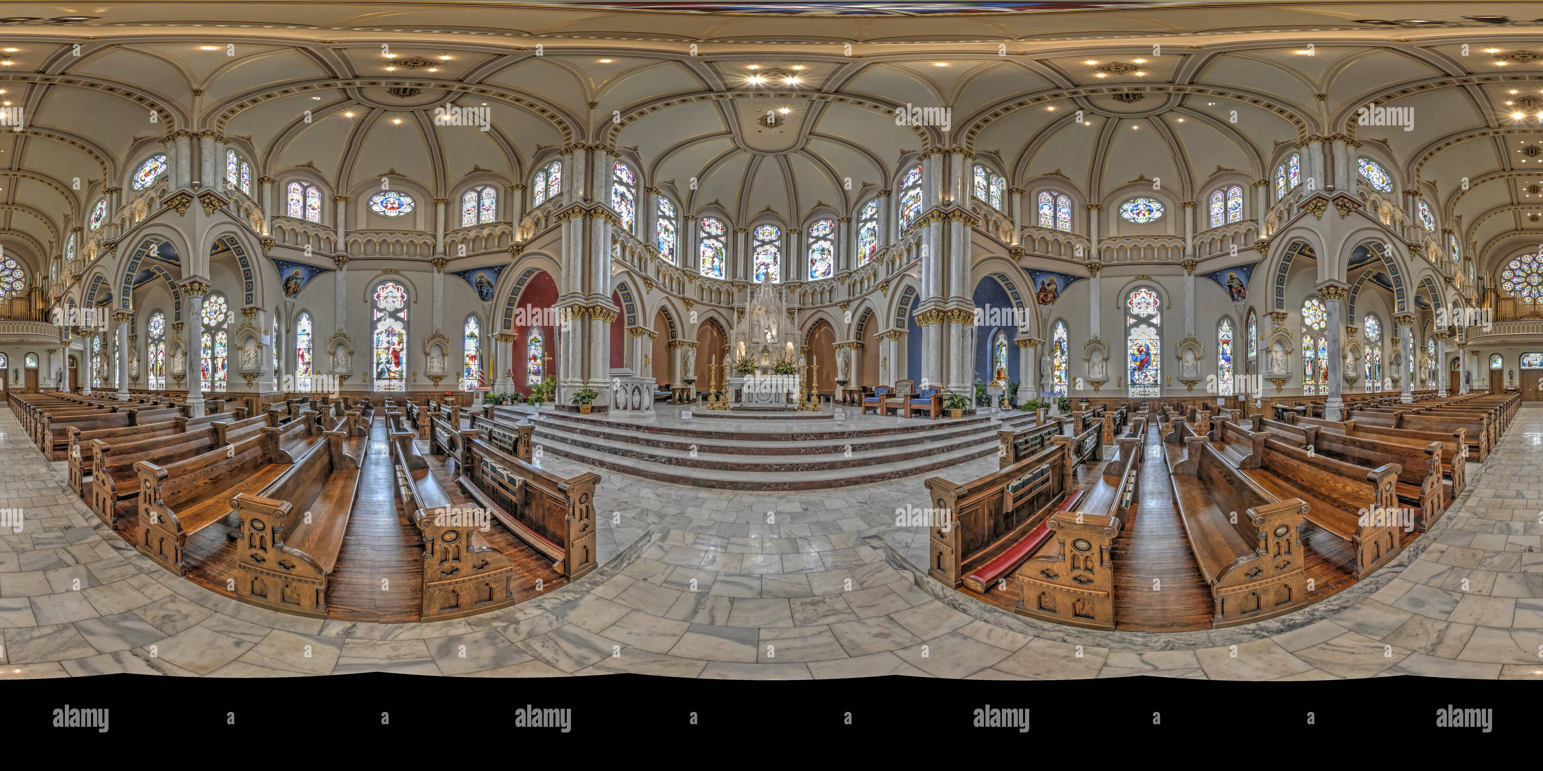 Visualizzazione panoramica a 360 gradi di San Giuseppe chiesa cattolica Macon ga 1