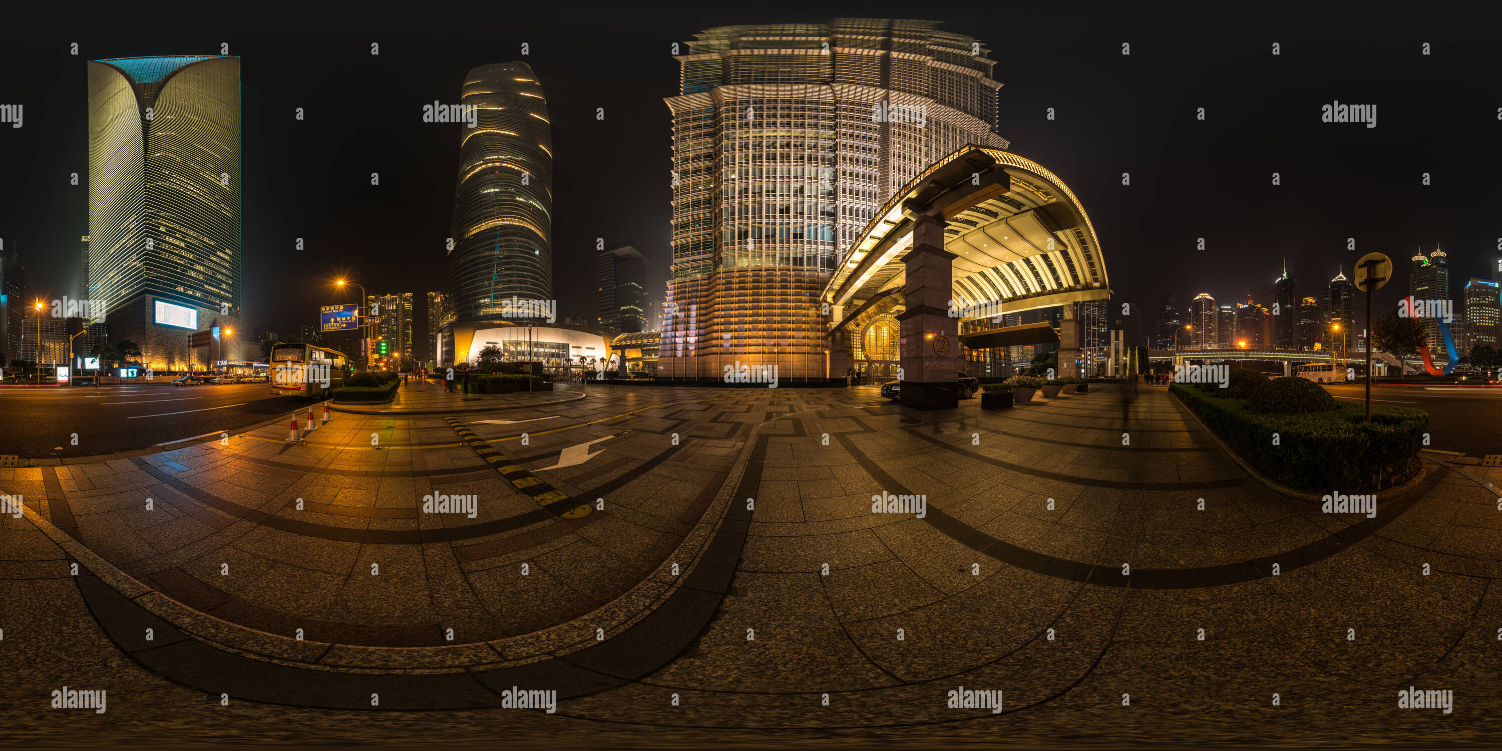 Visualizzazione panoramica a 360 gradi di Edificio Jin-Mao Shanghai