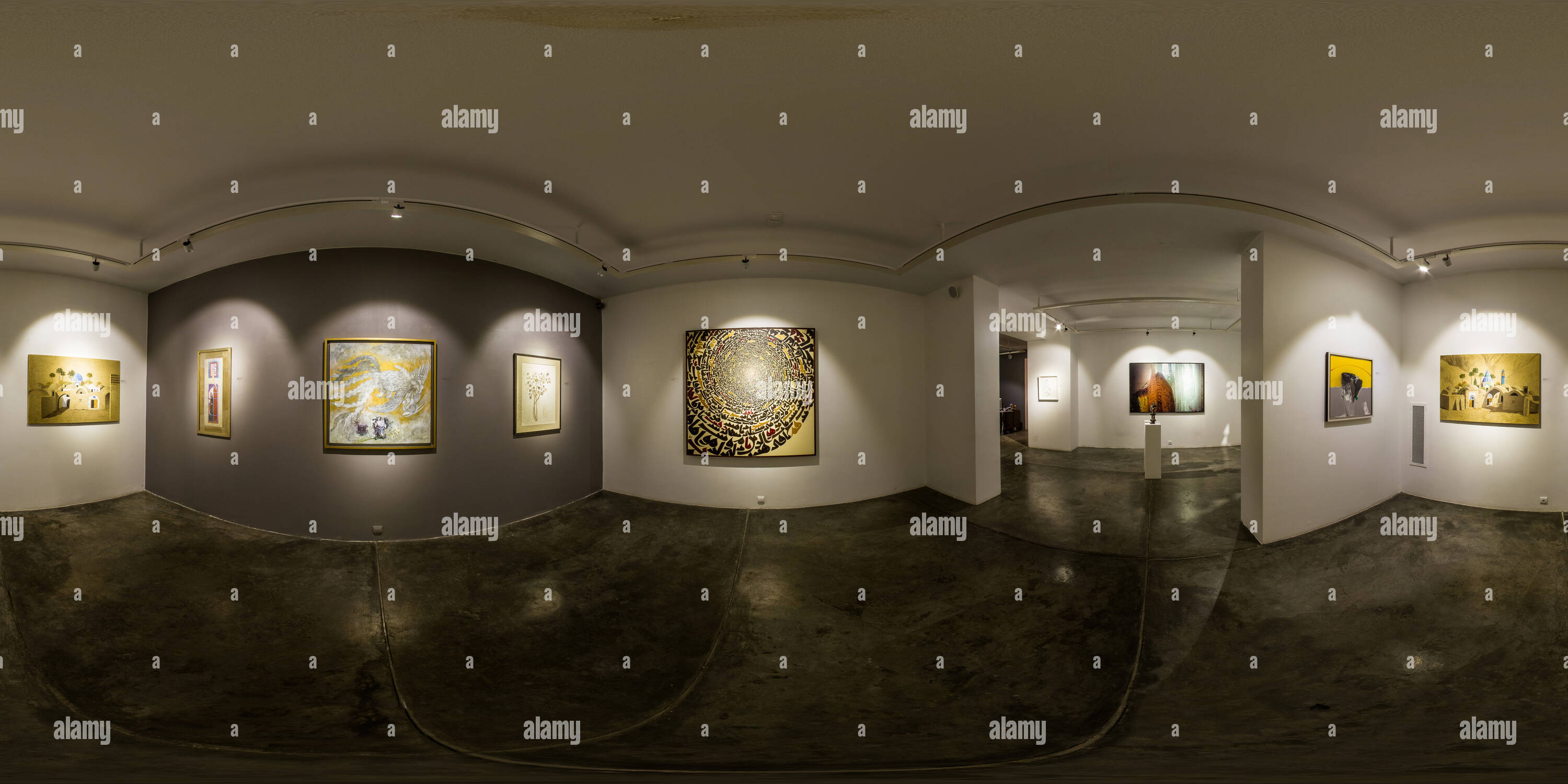 Visualizzazione panoramica a 360 gradi di Shirin Galleria d'arte Dec 2015 Decimo anniversario di Shirin Gallery 07