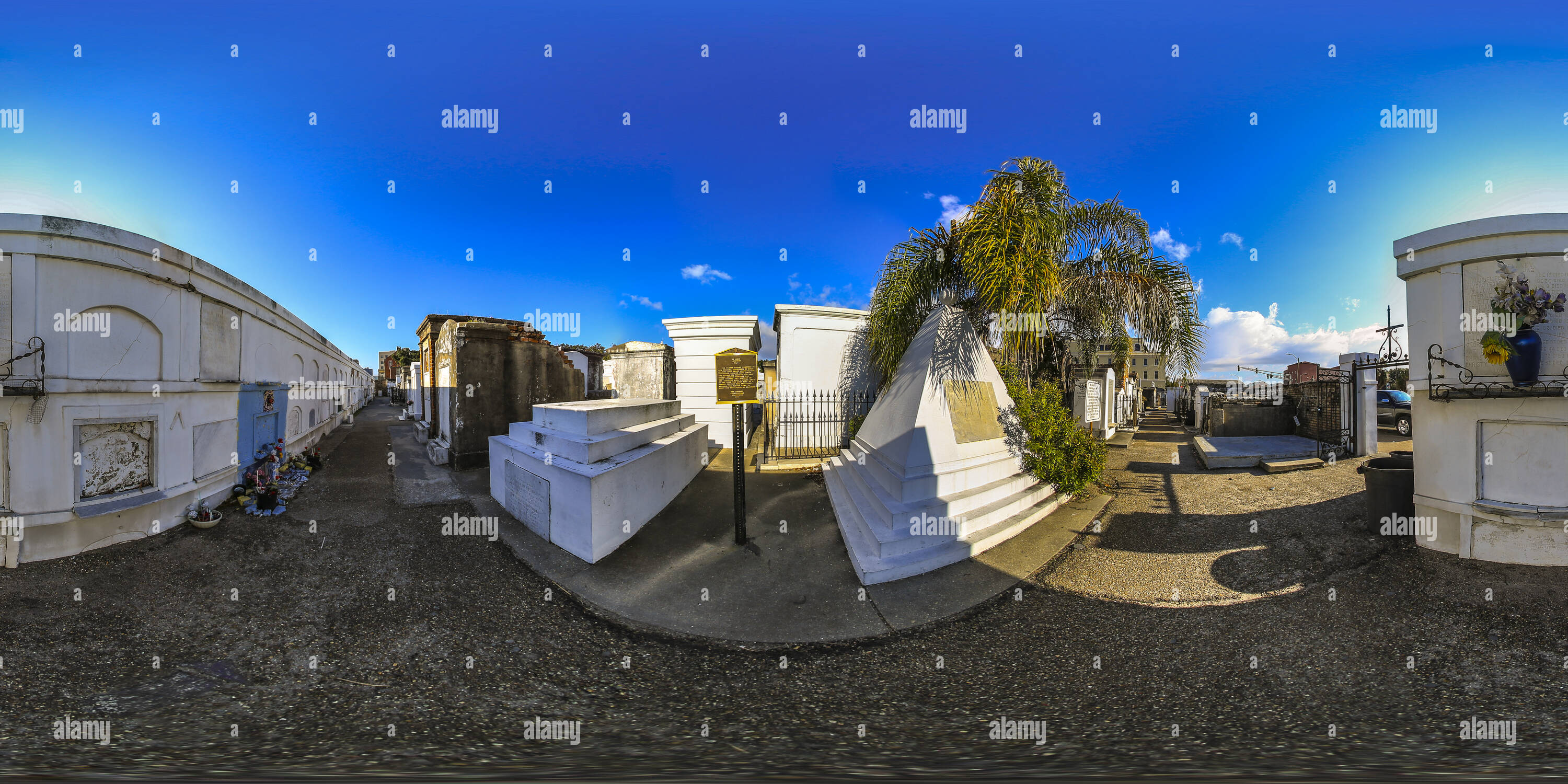 Visualizzazione panoramica a 360 gradi di San Luigi cimitero n. 1, New Orleans, Louisiana