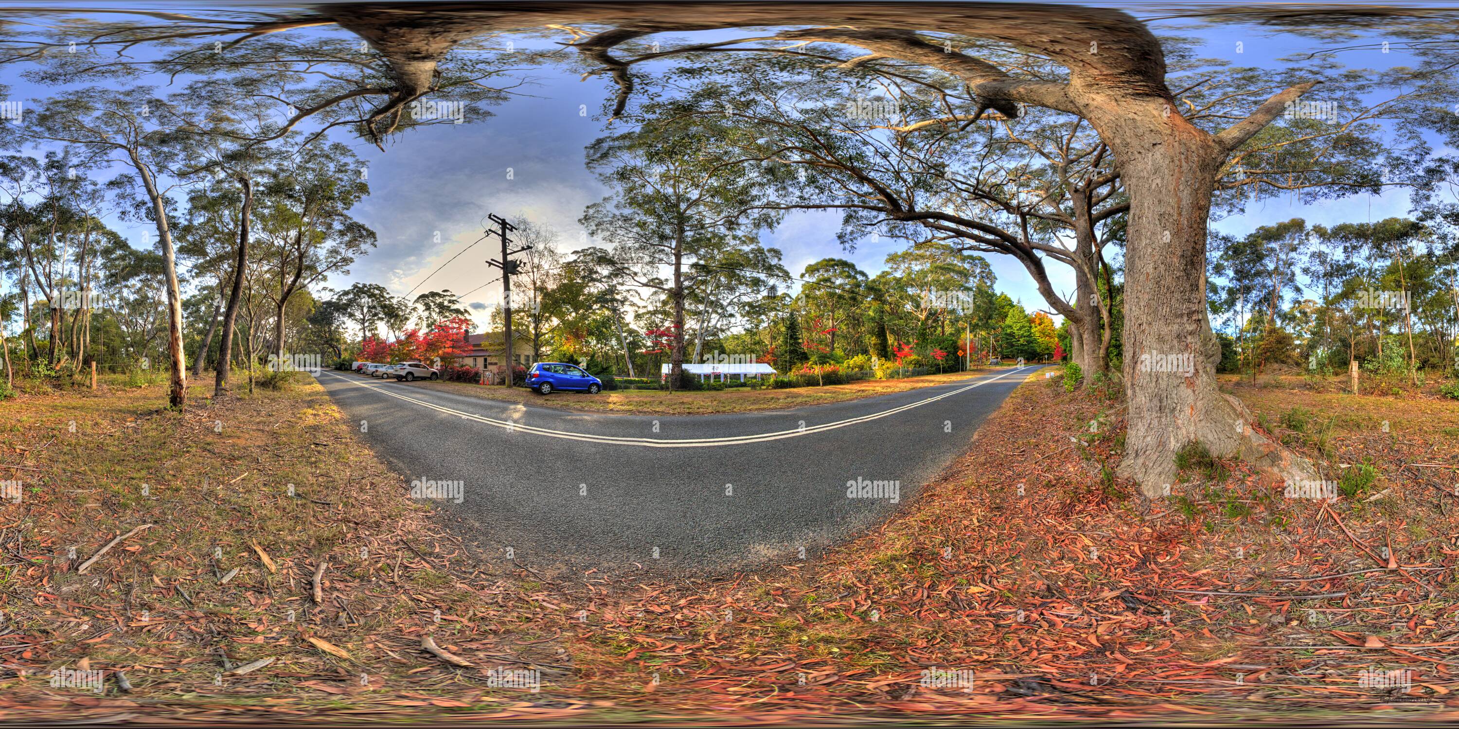 Visualizzazione panoramica a 360 gradi di Si tratta di autunno lungo la Avenue - Mount Wilson
