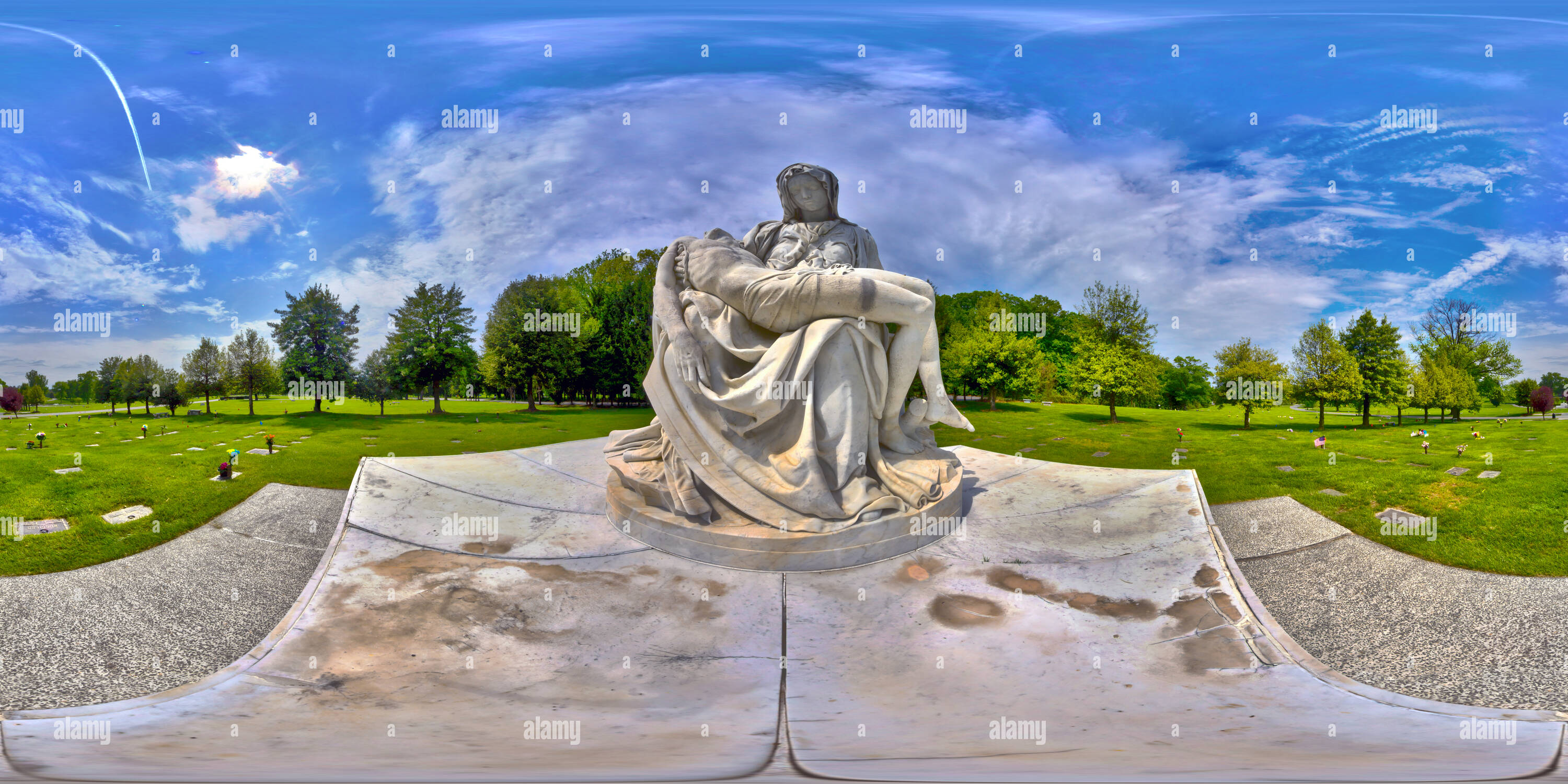 Visualizzazione panoramica a 360 gradi di Michelangelo e la Pietà statua, Falls Church, Virginia