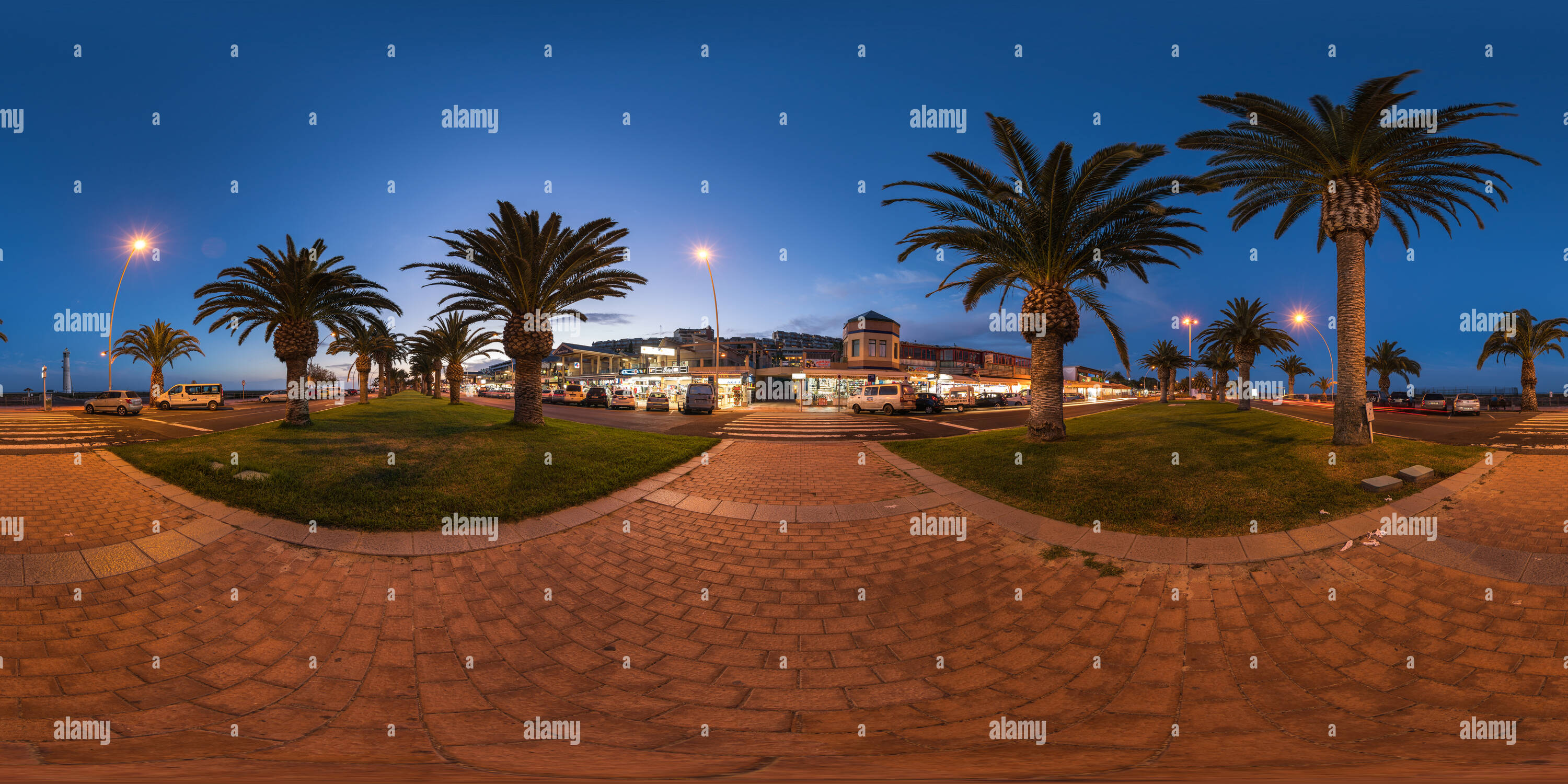 Visualizzazione panoramica a 360 gradi di Av. del Saladar, Fuerteventura,