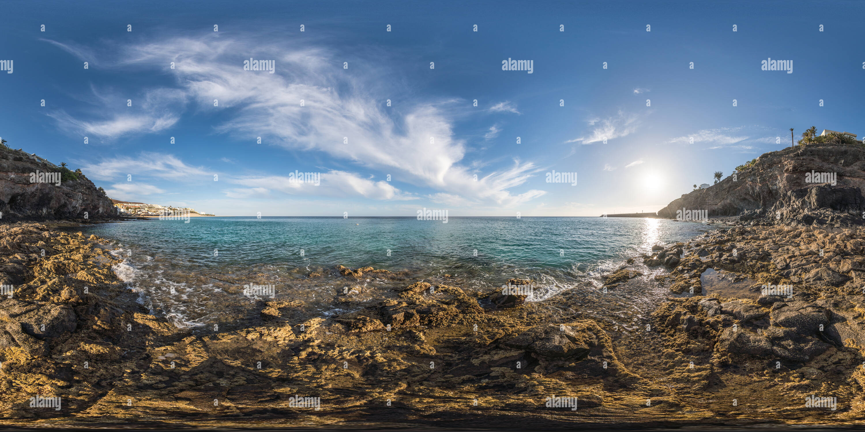 Visualizzazione panoramica a 360 gradi di Smal scogliere, Morro Jable Fuerteventura 4