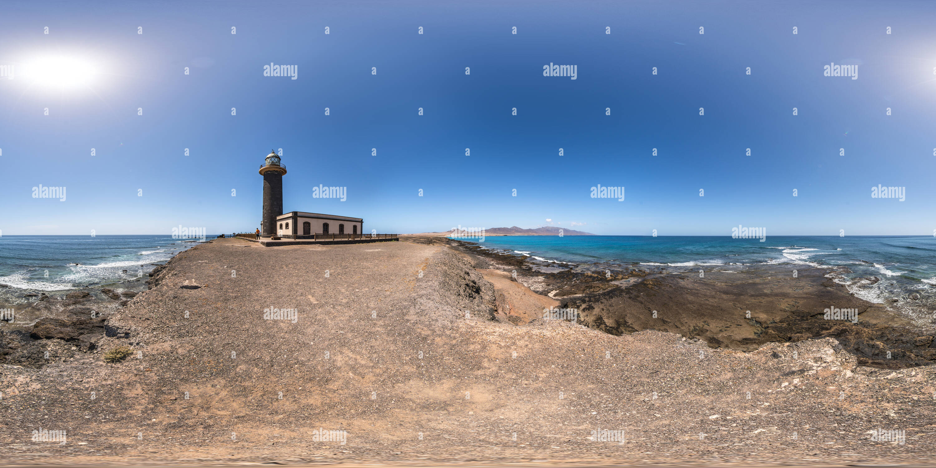 Visualizzazione panoramica a 360 gradi di Punta Faro Jandia, Punto di Jandia Fuerteventura