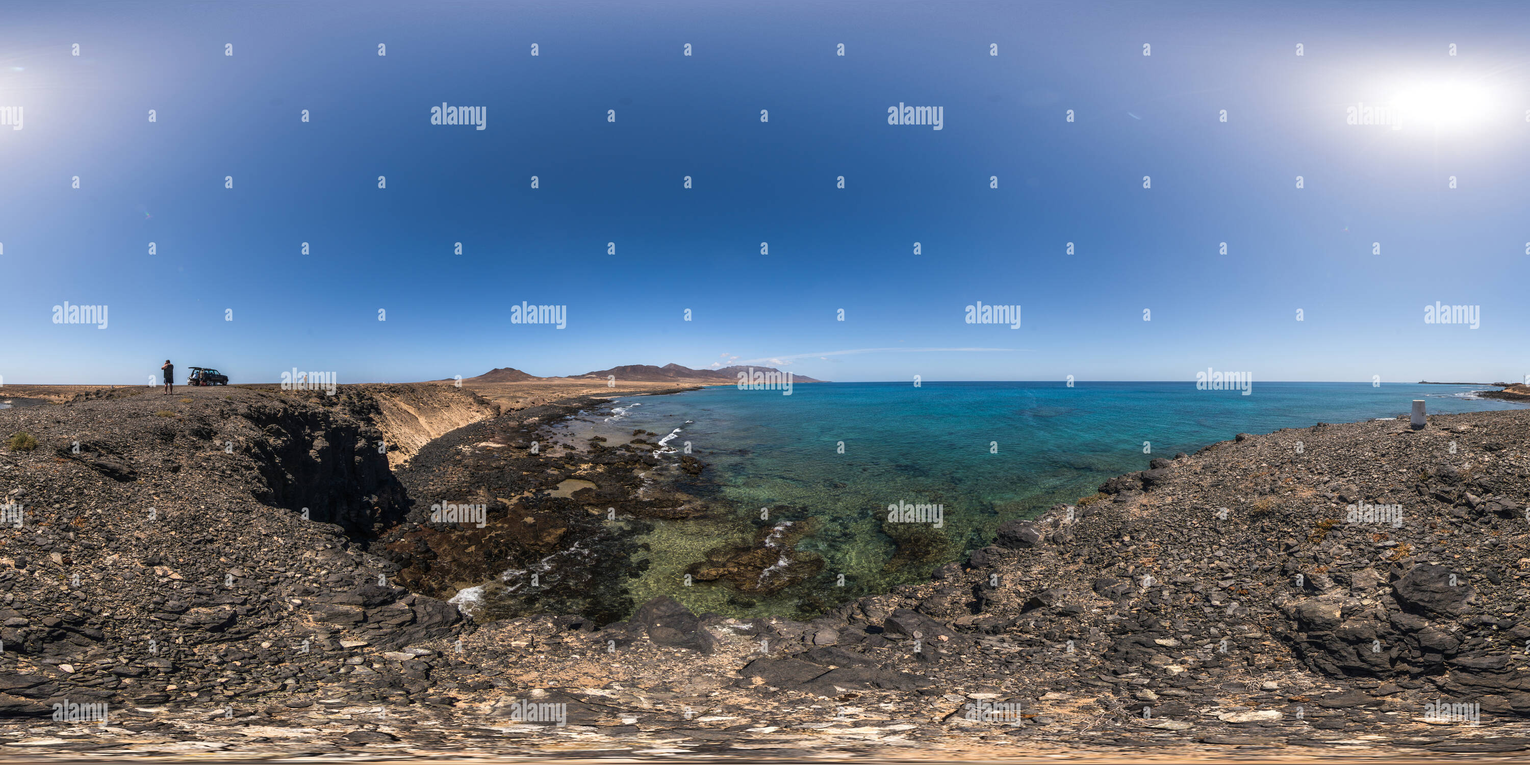 Visualizzazione panoramica a 360 gradi di Punto di Jandía, Southcoast, Fuerteventura