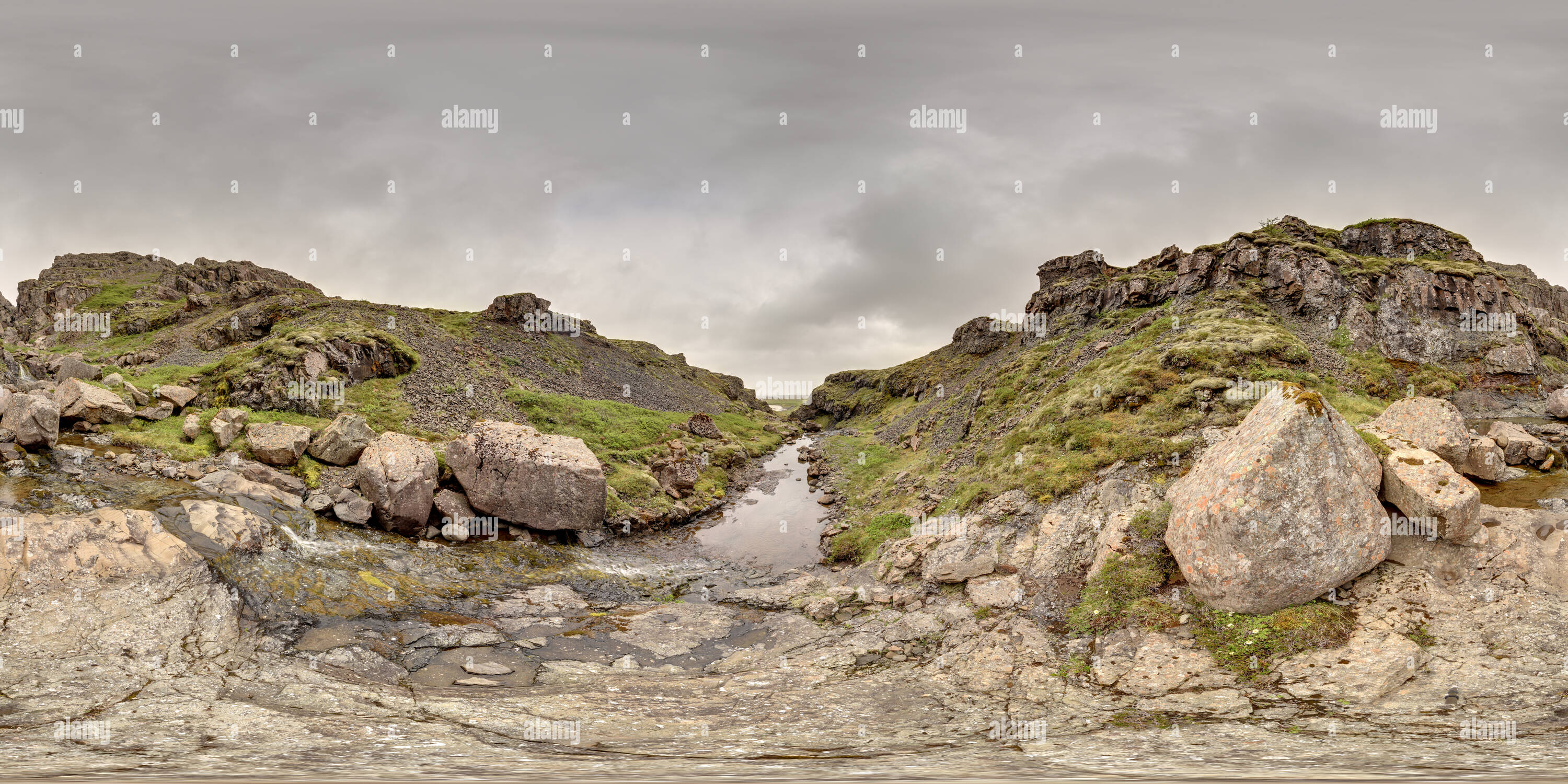 Visualizzazione panoramica a 360 gradi di Area Hjallanes Skálafellsjökull