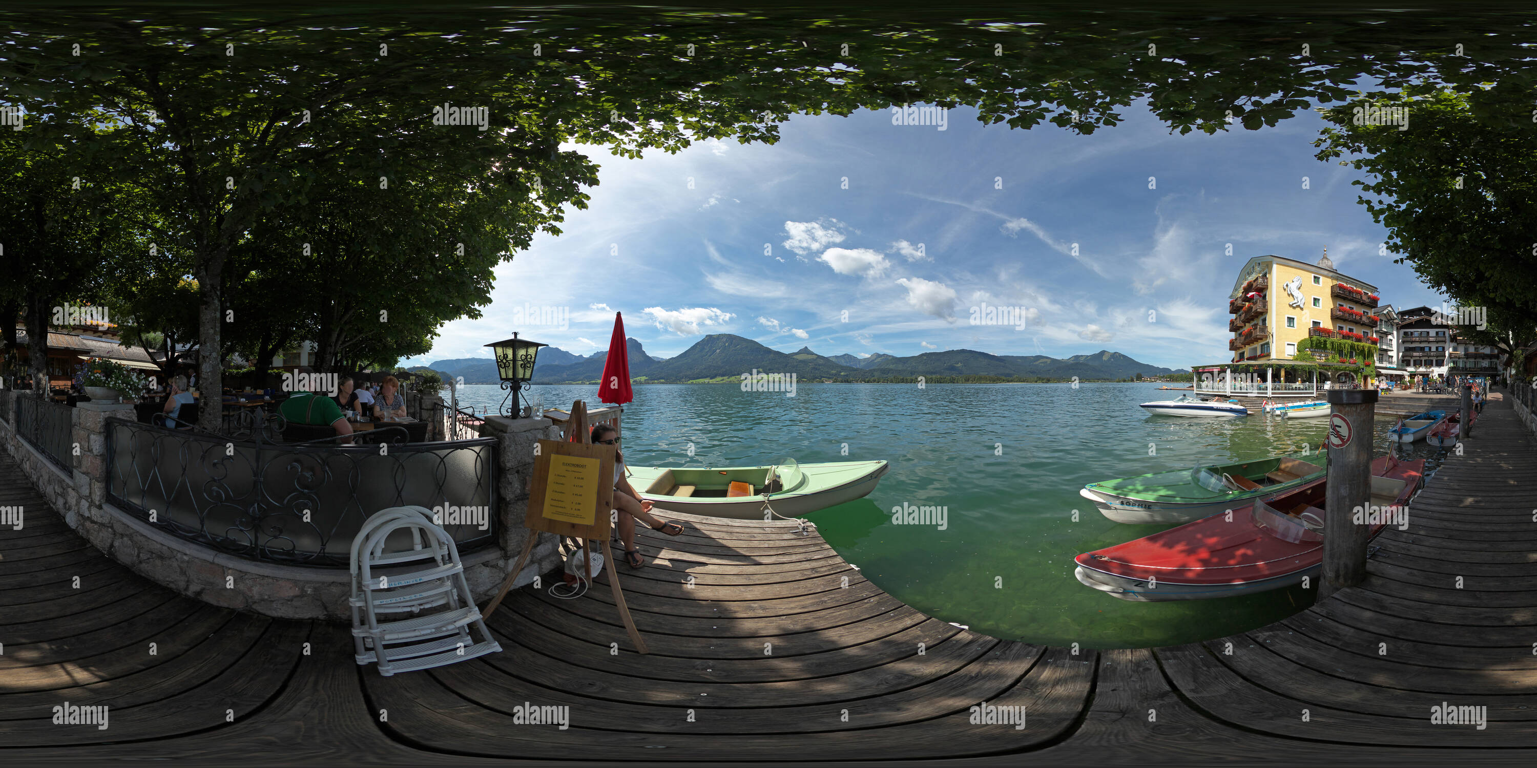 Visualizzazione panoramica a 360 gradi di San Wolfgang - Steg am Hotel Weisses Rössl