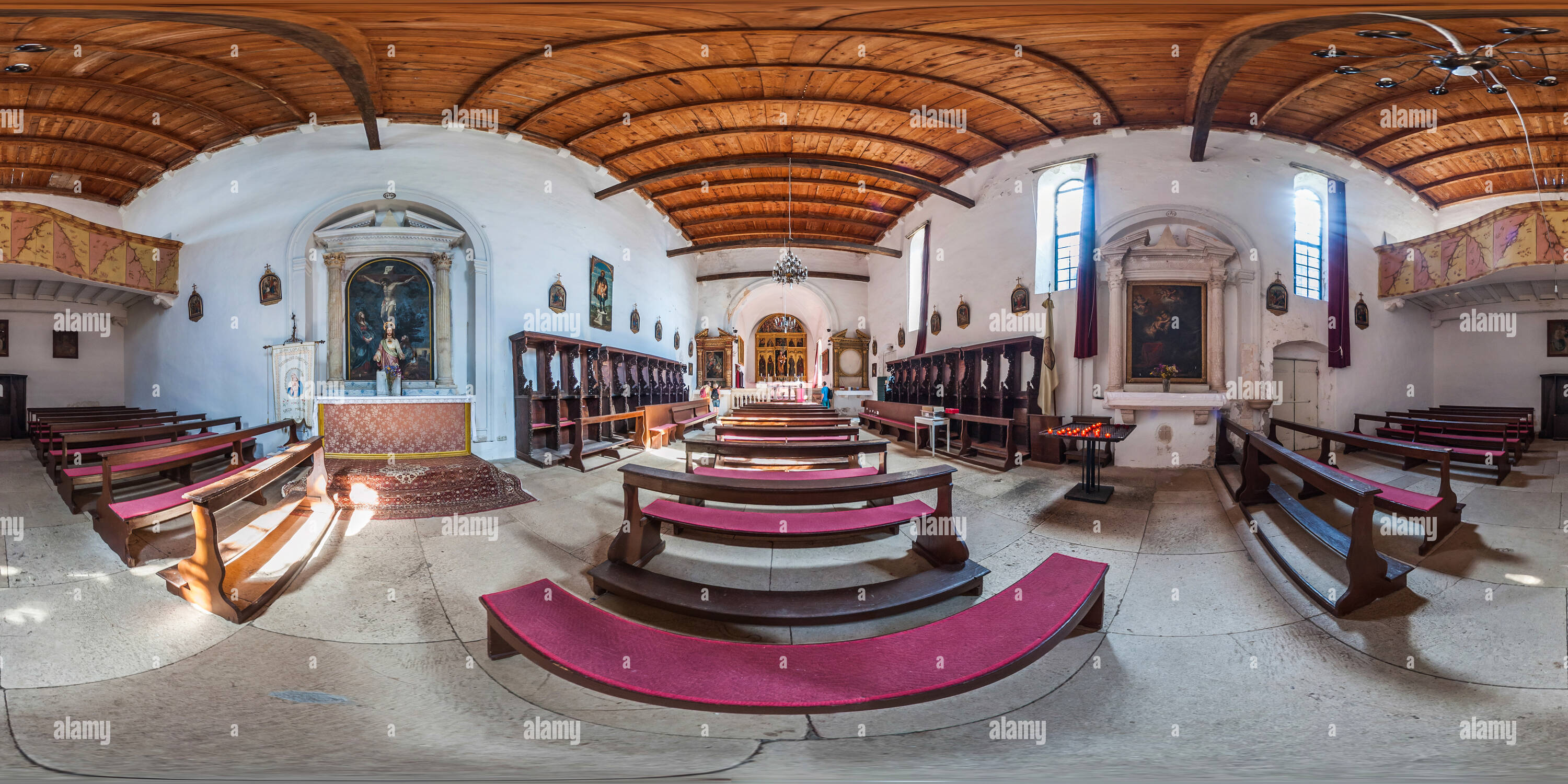 Visualizzazione panoramica a 360 gradi di Chiesa di Santa Maria di Spilica, Lopud, 2013.