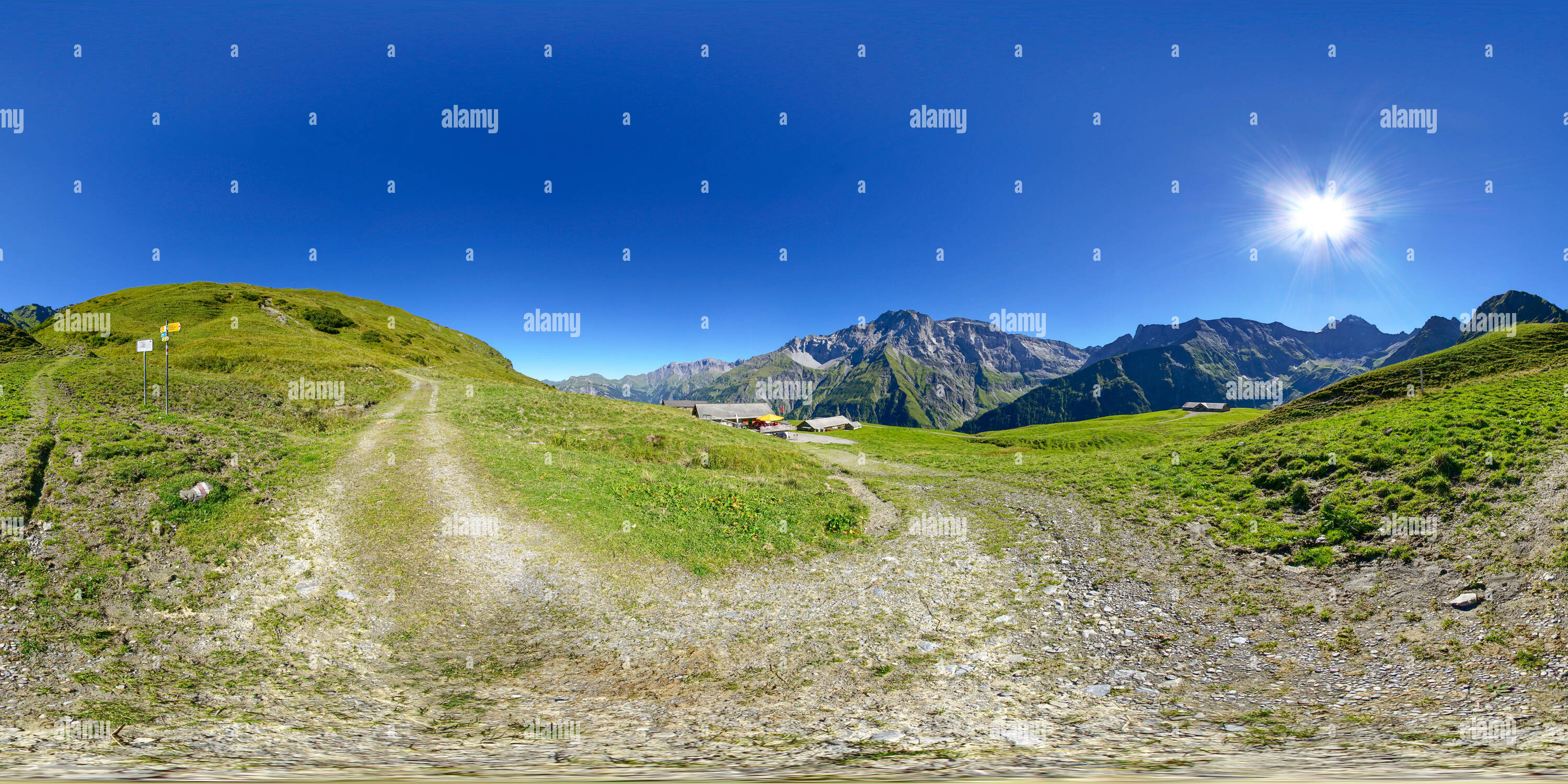 Visualizzazione panoramica a 360 gradi di Elm rifugio sciistico Obererbs