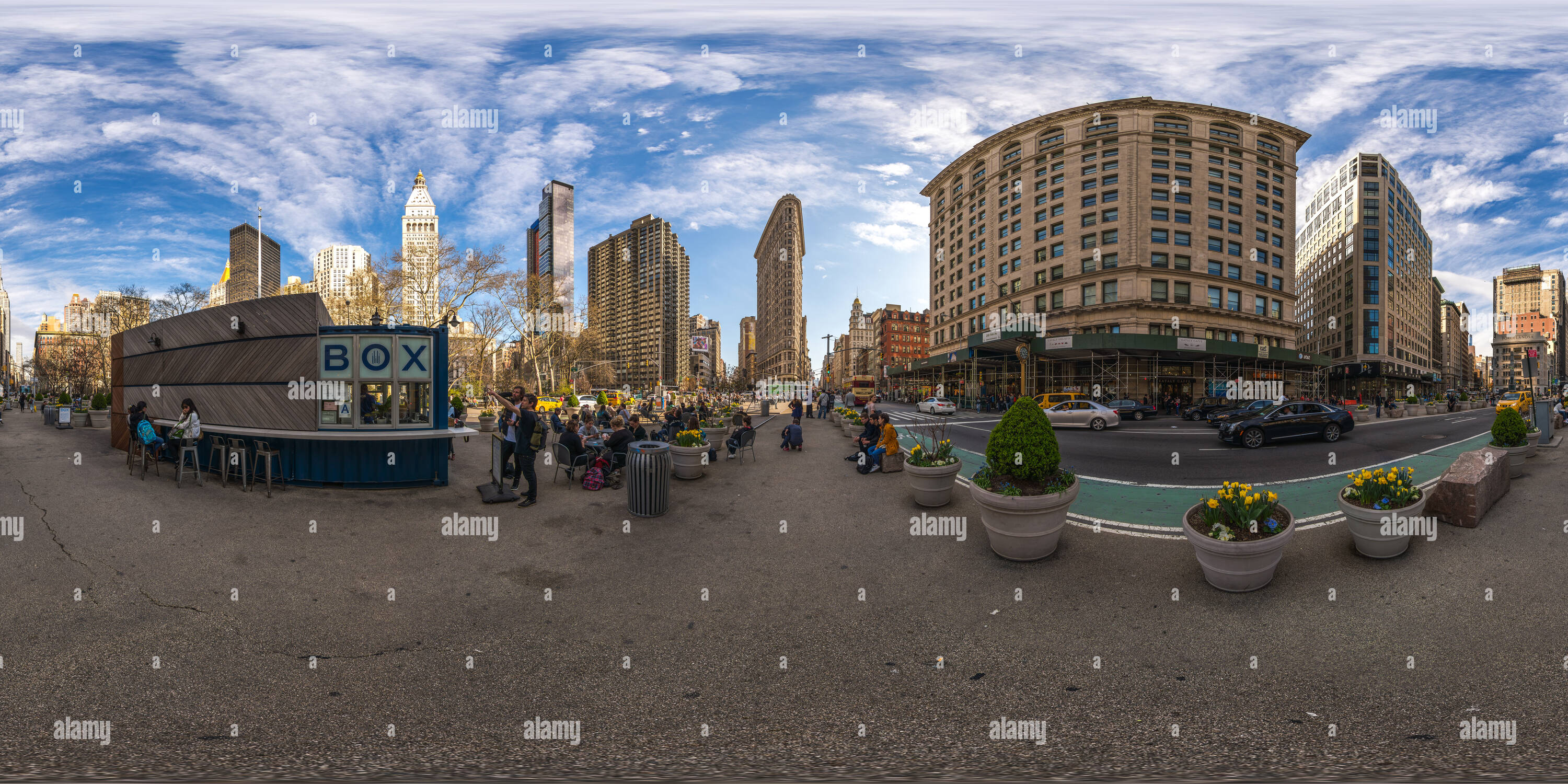 Visualizzazione panoramica a 360 gradi di Flatiron Building, Madison Square Park