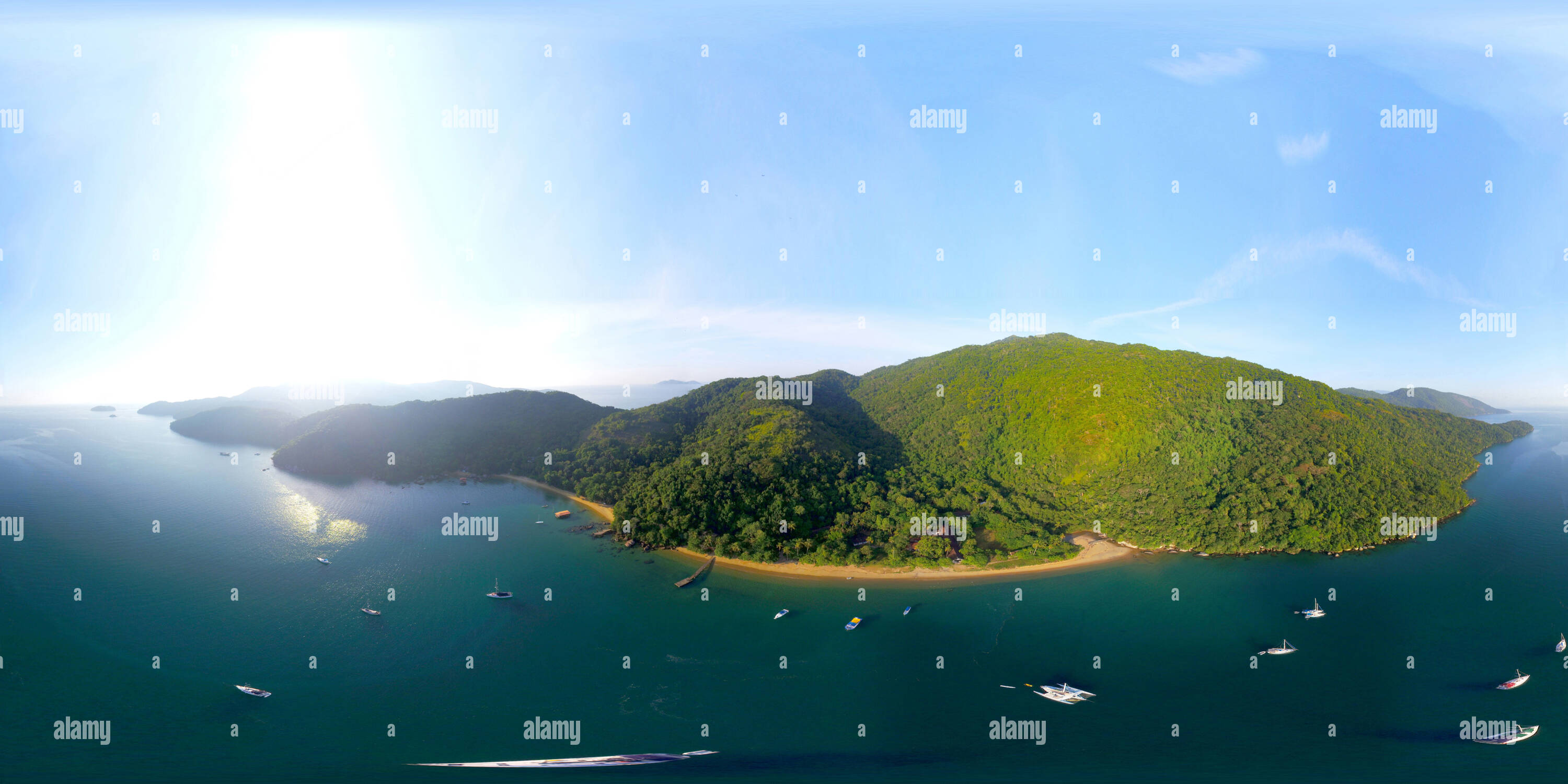 Visualizzazione panoramica a 360 gradi di "Praia do Pouso' Beach