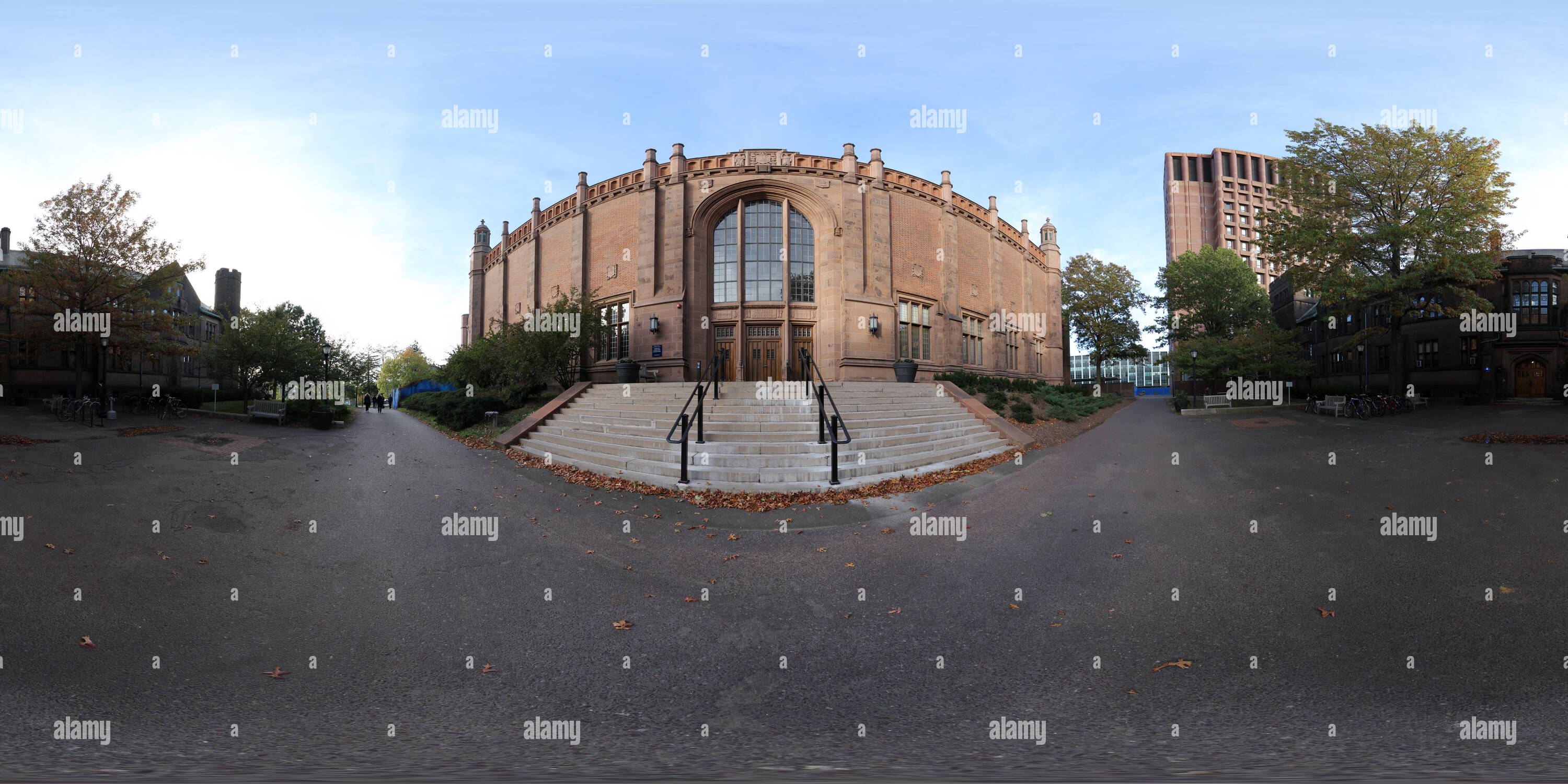 Visualizzazione panoramica a 360 gradi di Sterlina del laboratorio di chimica del Campus di Yale New Haven CT