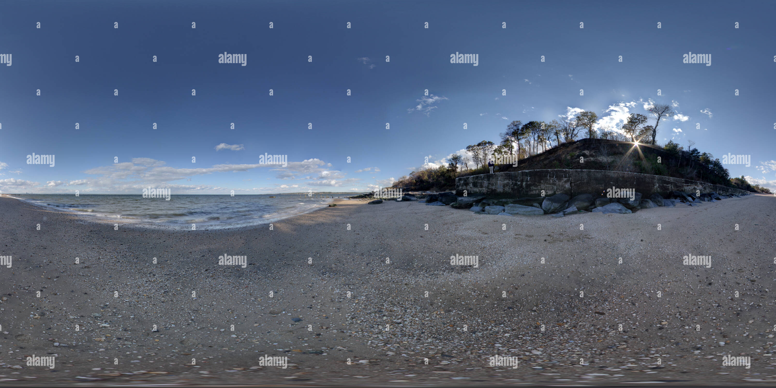 Visualizzazione panoramica a 360 gradi di Parete di mare Sands Point preservare NY