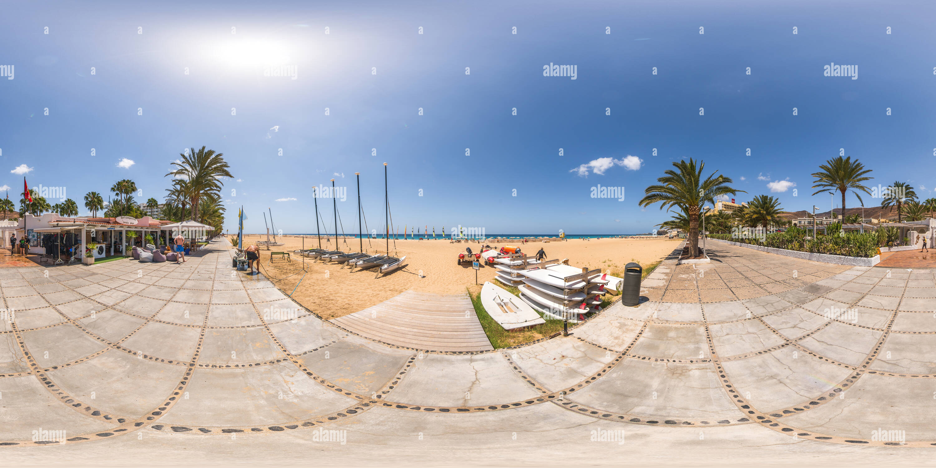 Visualizzazione panoramica a 360 gradi di Morro Jable, Jandia, Surf u. Segelschule, Fuerteventura