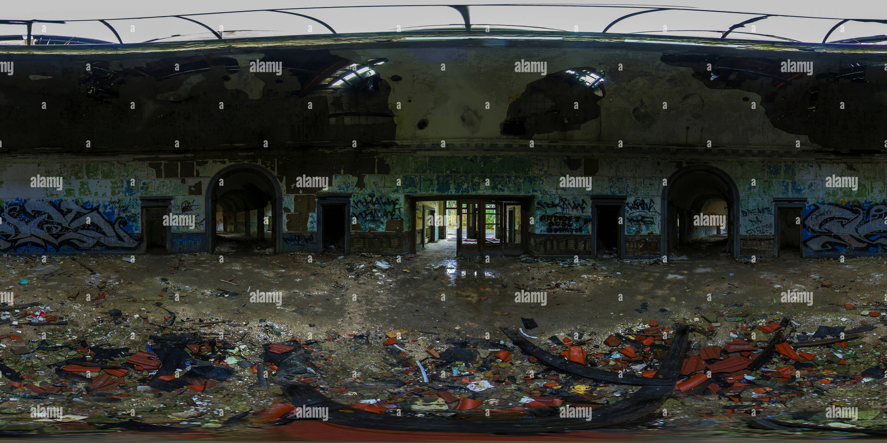 Visualizzazione panoramica a 360 gradi di Borne Sulinowo il funzionario's house