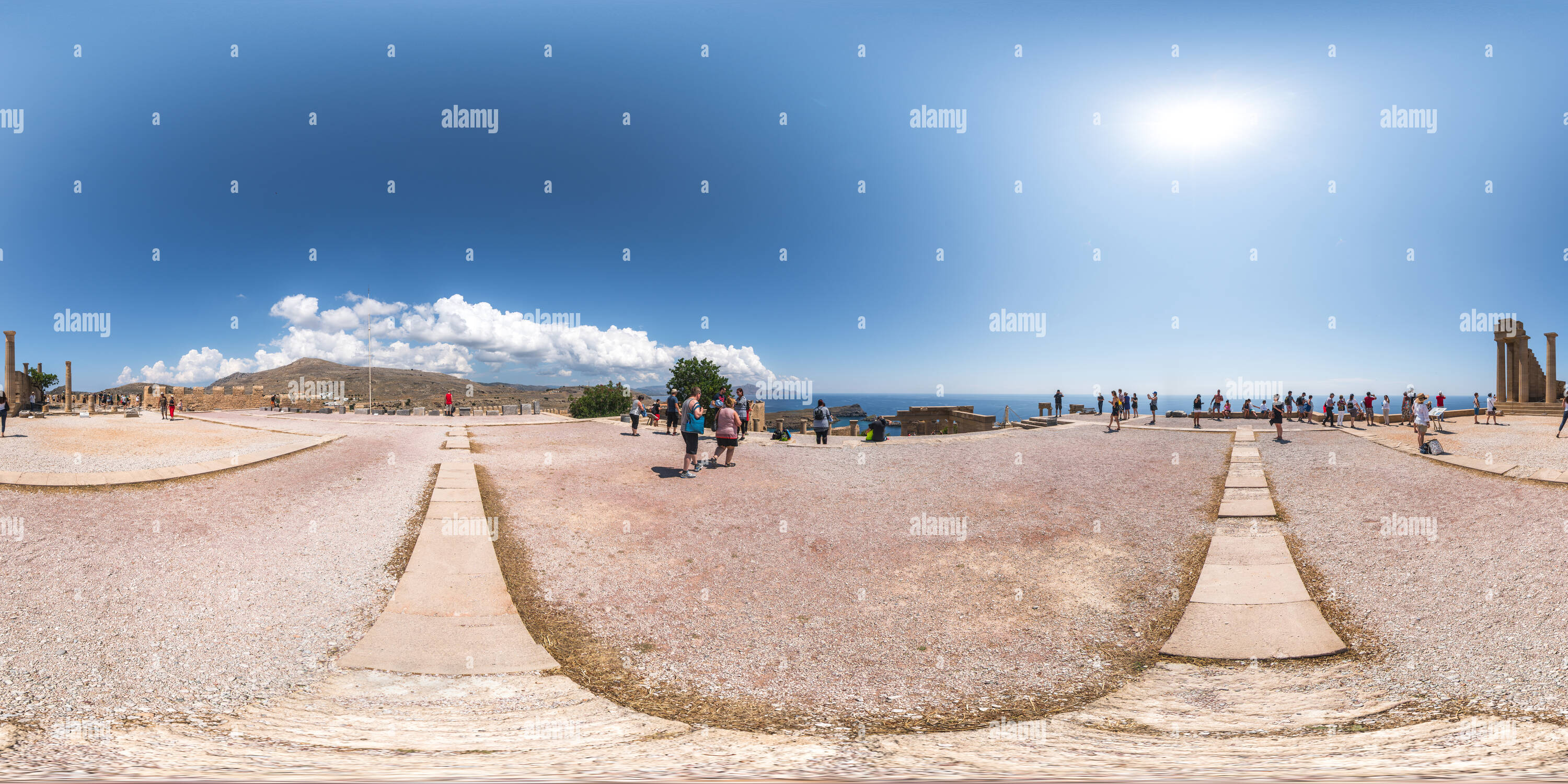 Visualizzazione panoramica a 360 gradi di Acropoli di Lindos, Rodi