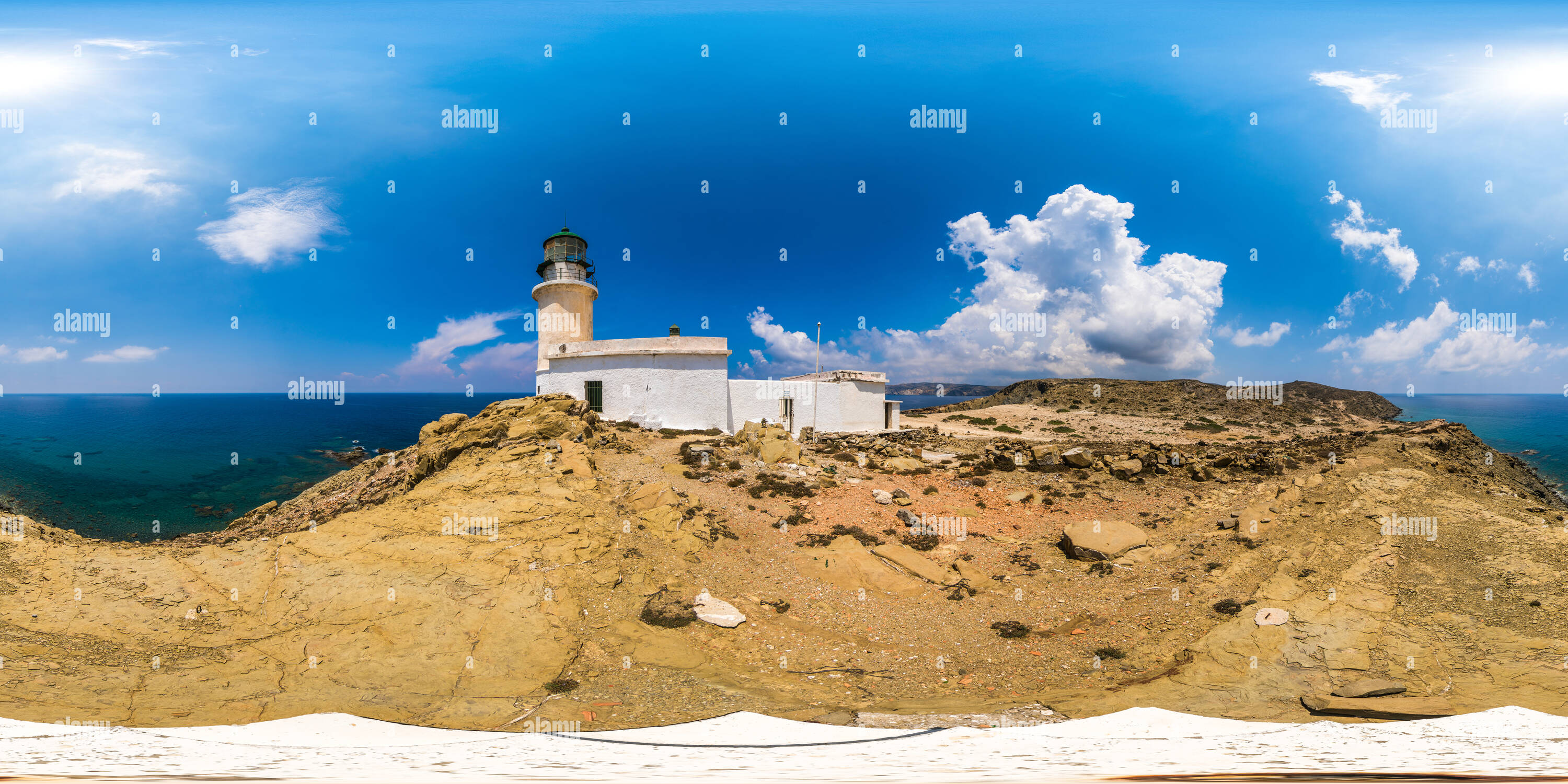 Visualizzazione panoramica a 360 gradi di Prasonisi Lighthouse, Rodi