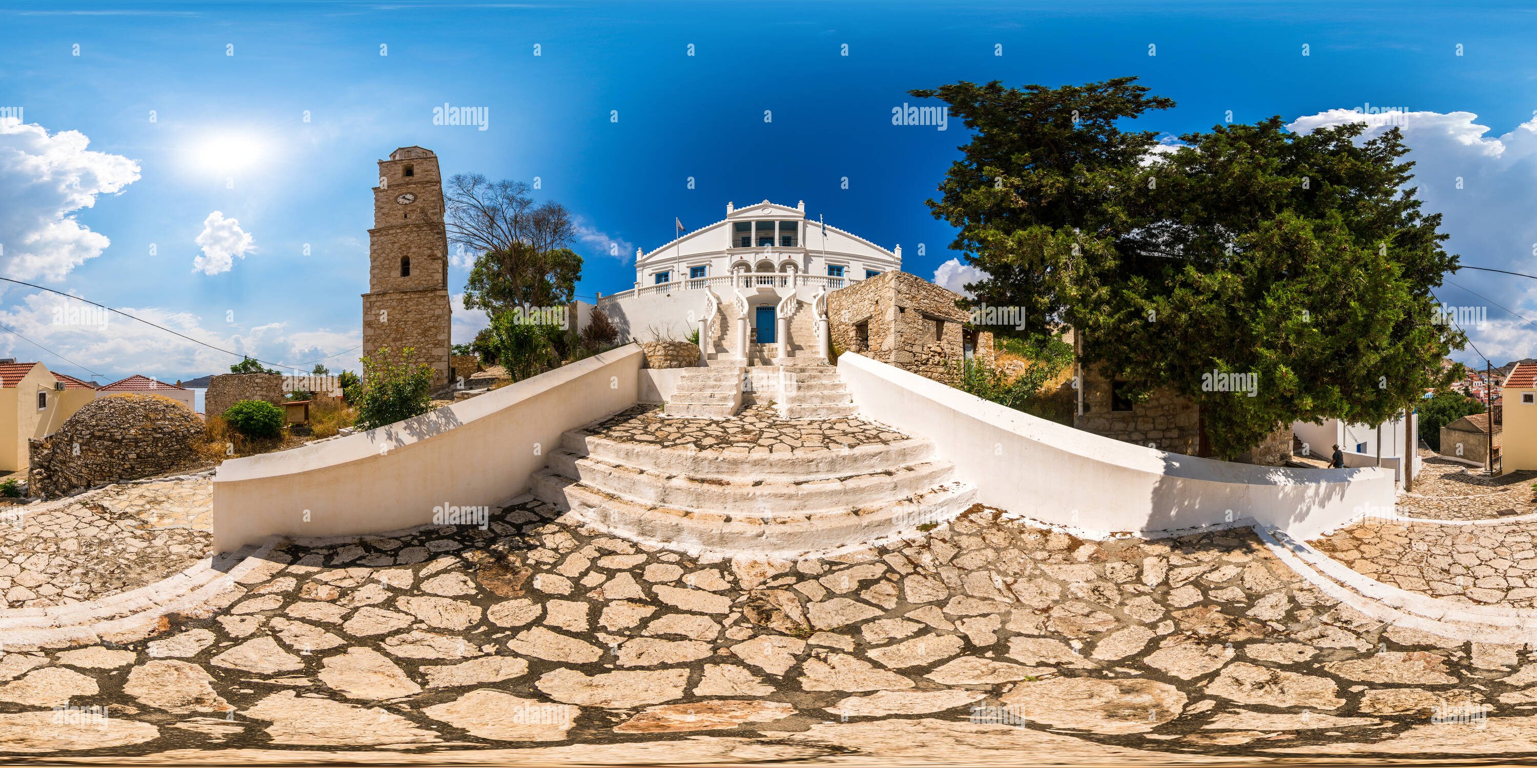 Visualizzazione panoramica a 360 gradi di Bellissima villa sull' isola di Chalki, Rodi