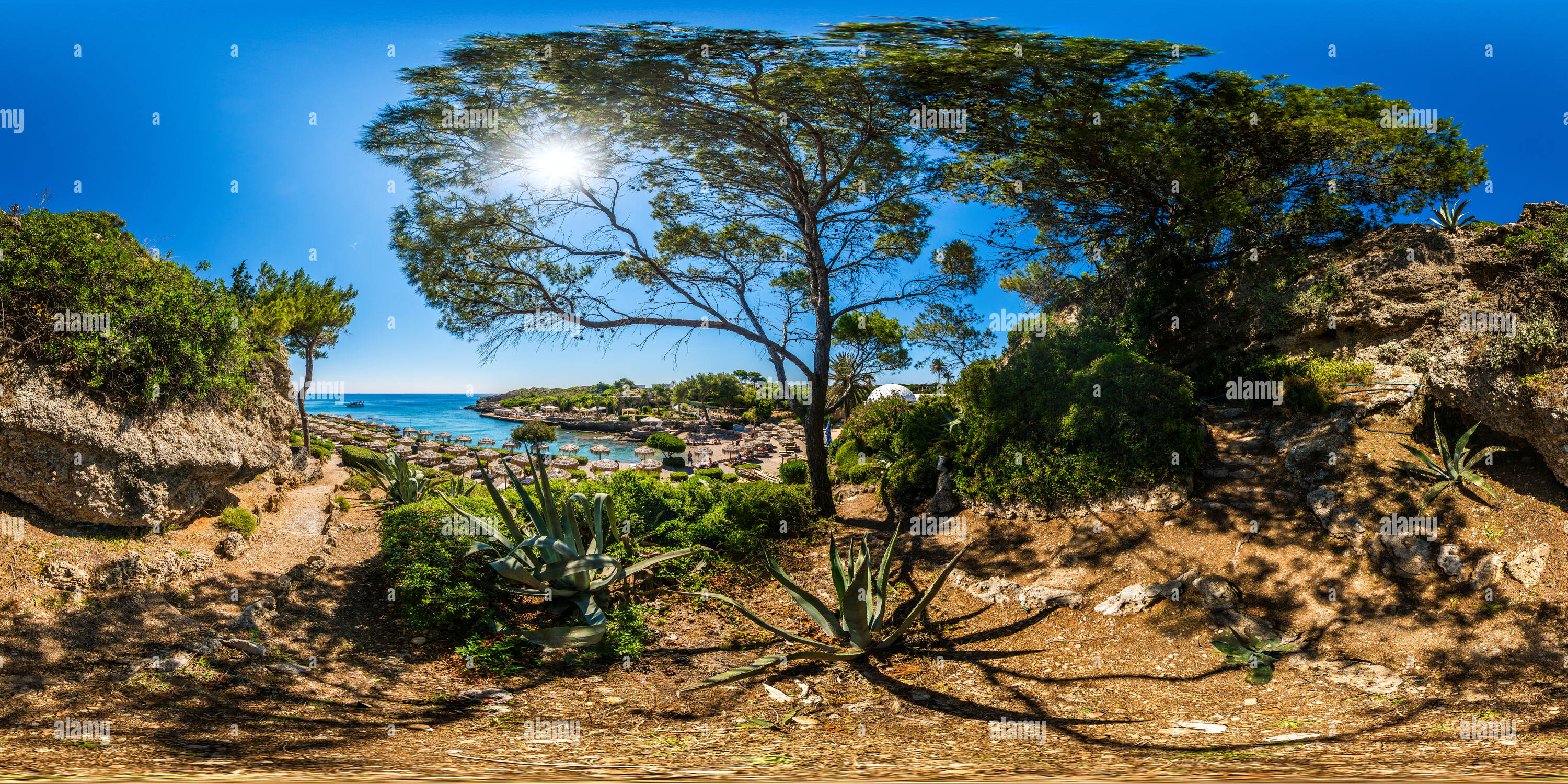 Visualizzazione panoramica a 360 gradi di Baia di Kallithea, Rodi