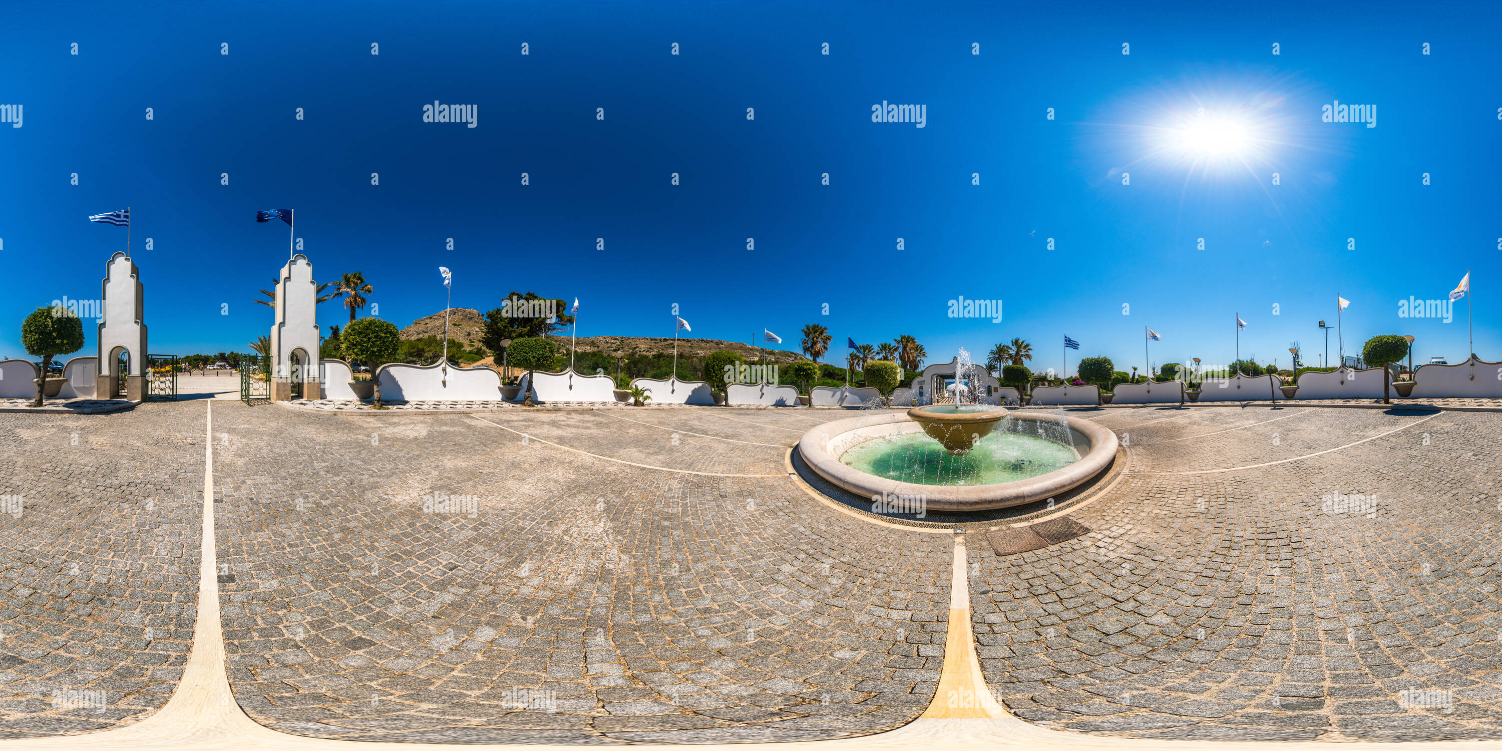 Visualizzazione panoramica a 360 gradi di Molle di Kallithea, Rodi