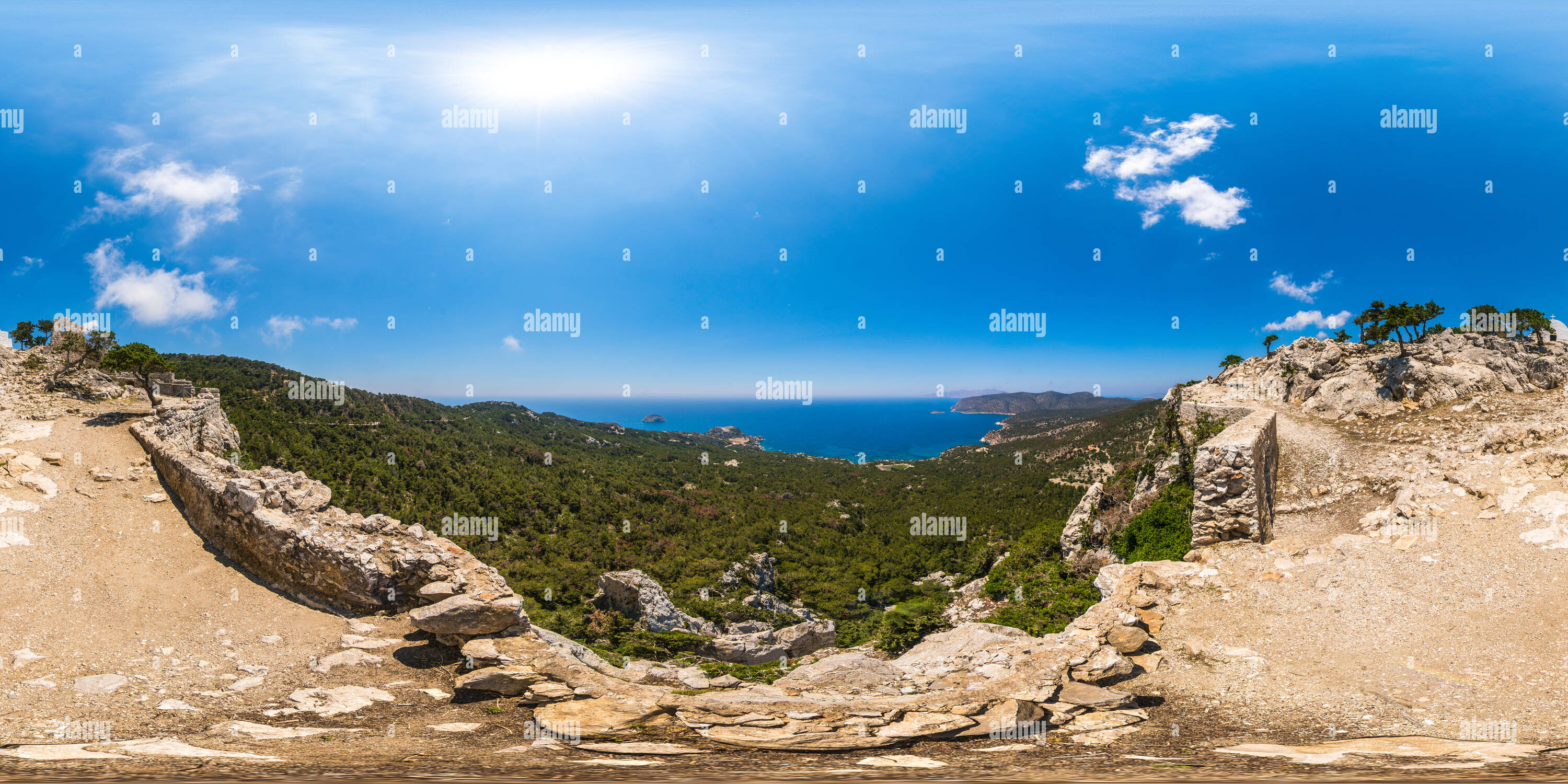 Visualizzazione panoramica a 360 gradi di Aghios Panteleimonas, Rodi