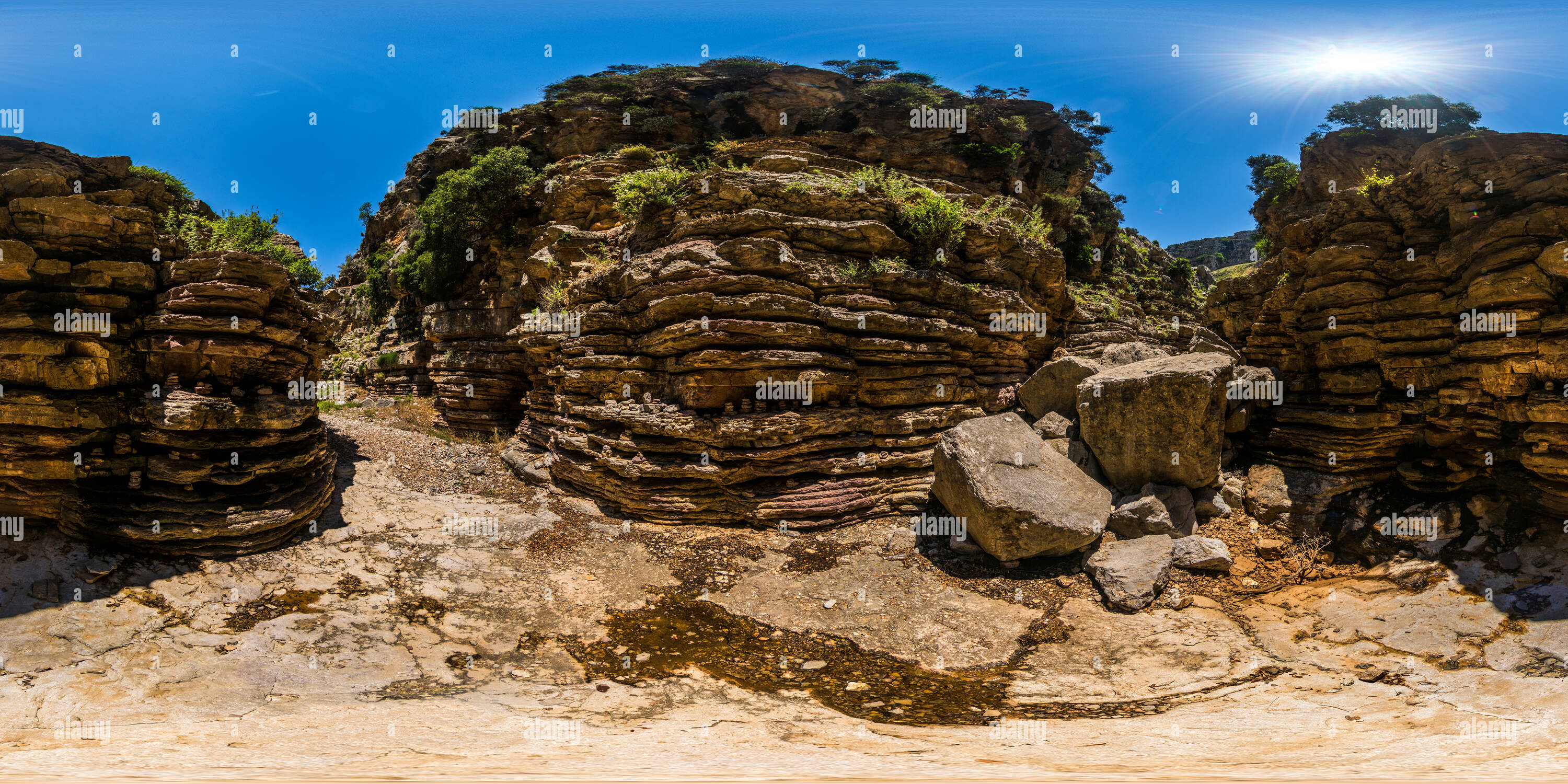 Visualizzazione panoramica a 360 gradi di Gola a Attavyros Rodi 2